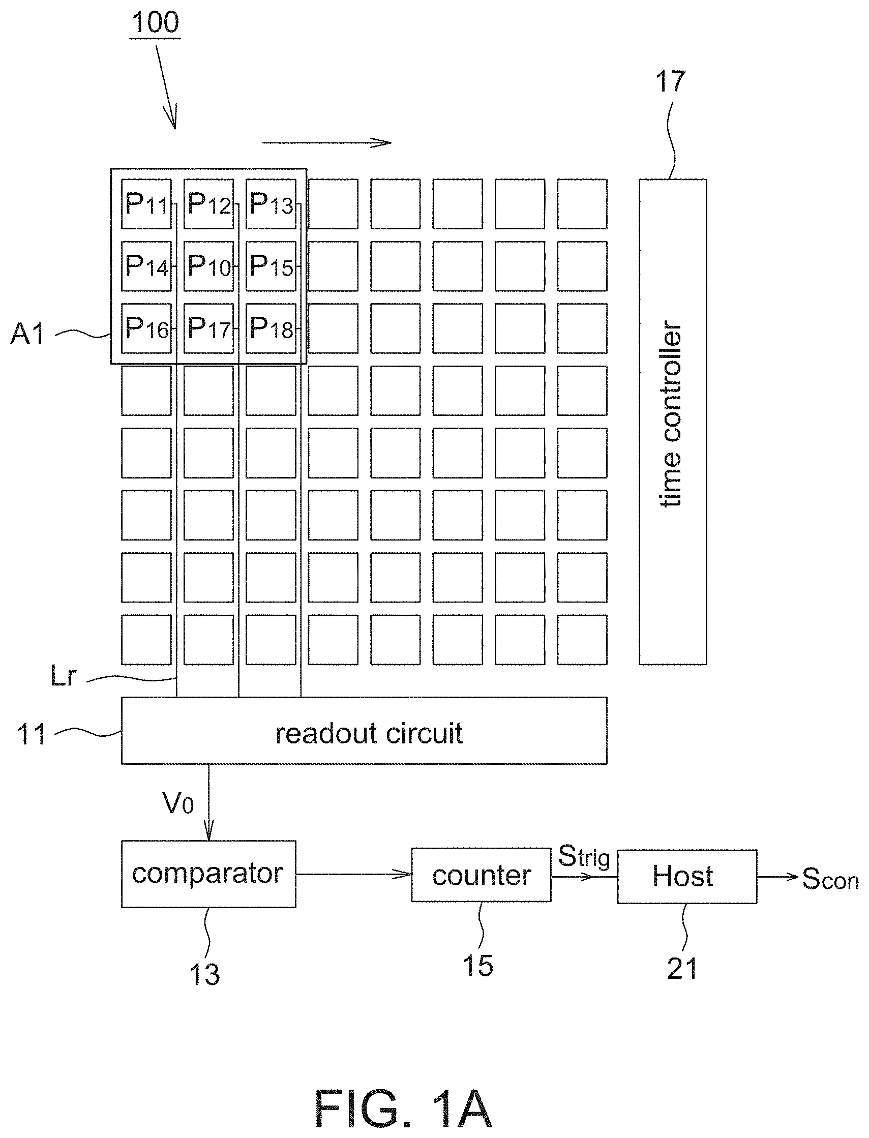 Patent US11783633 — Motion sensor using temporal difference pixels and lift-up detection thereof — Figure 1