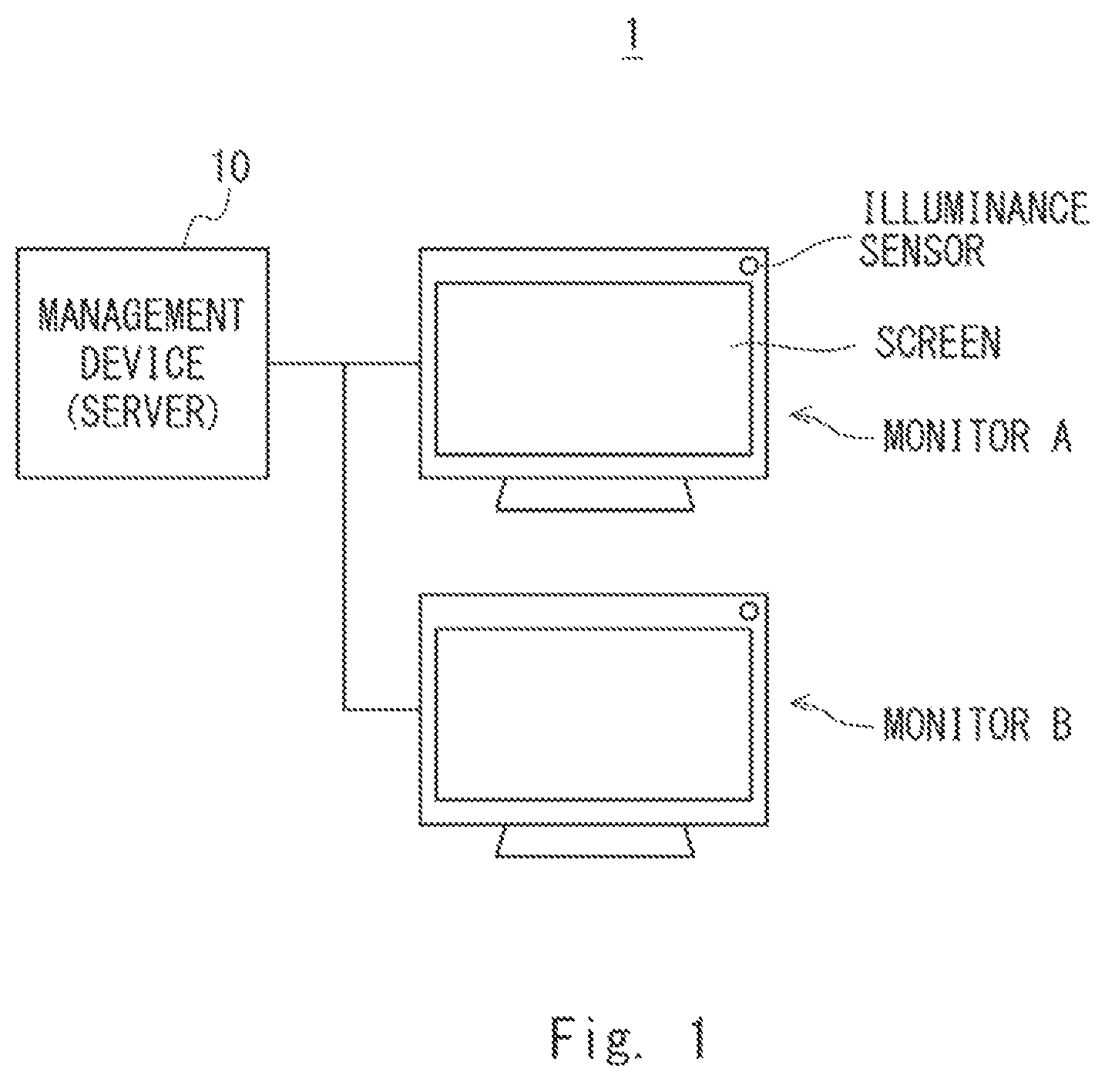 Patent US11783683 — Management device, management system, management method, and non-transitory computer readable medium — Figure 1