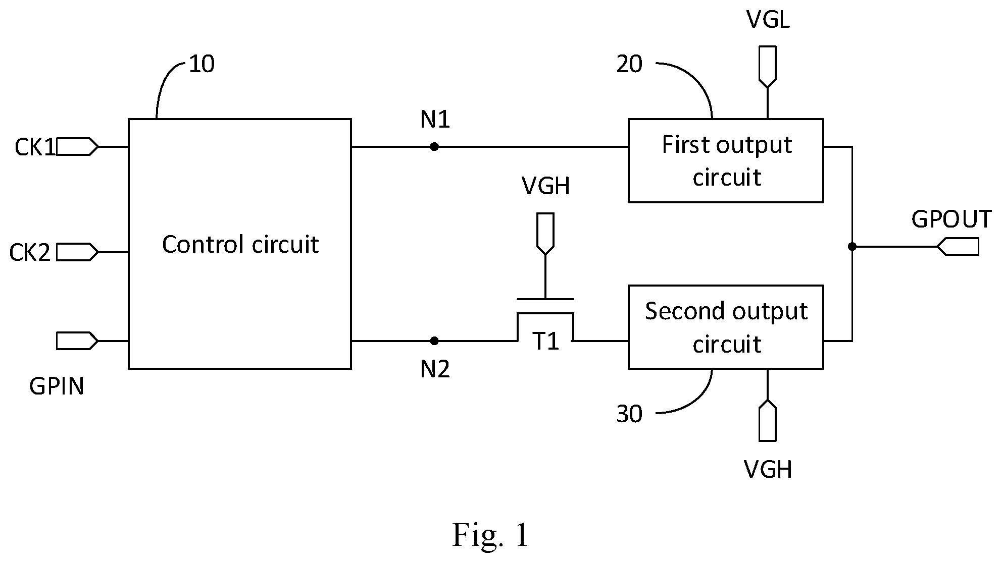 Patent US11783743 — Shifting register, driving method thereof, driving circuit and display device — Figure 1