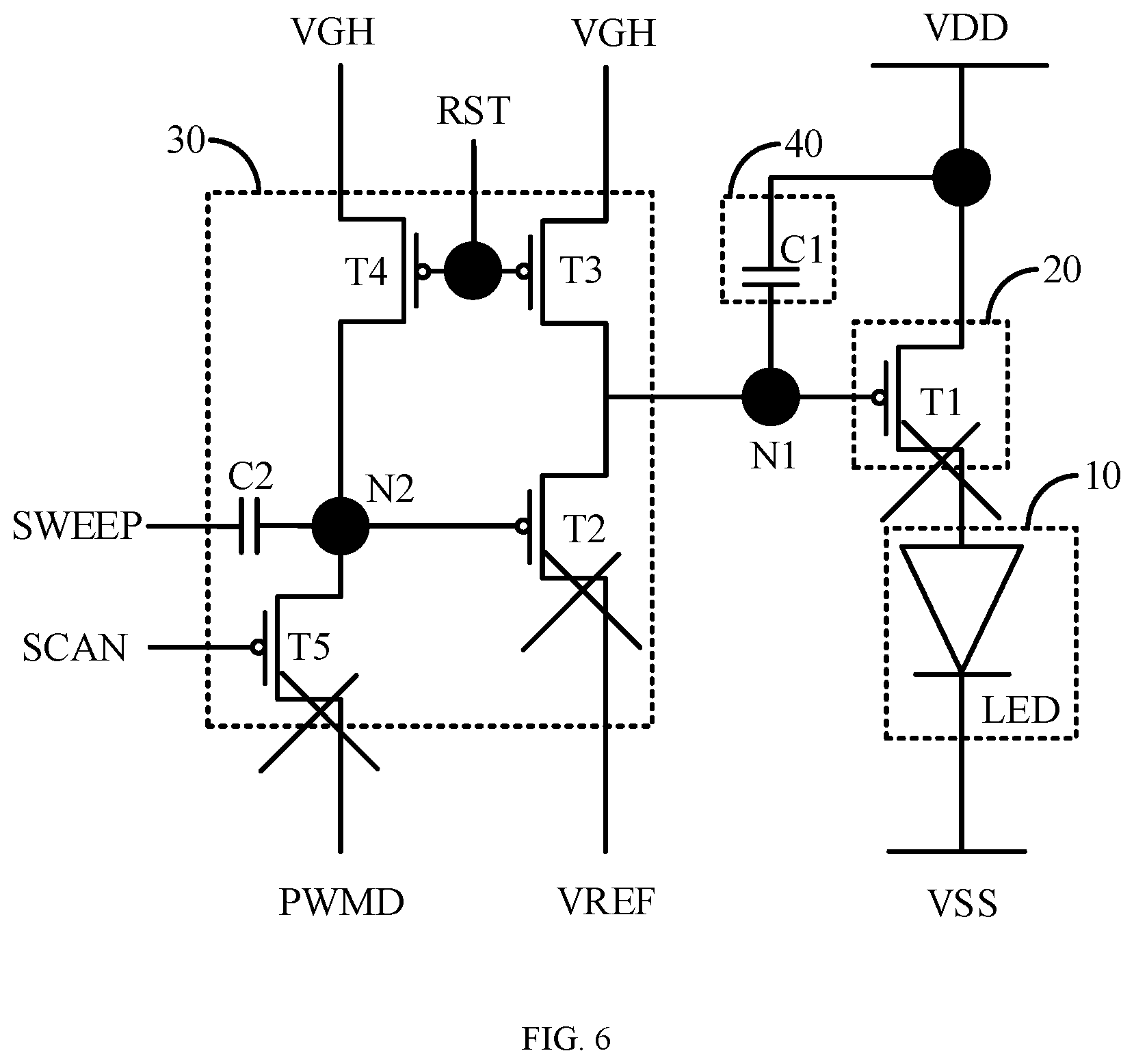 Patent US11783760 Figure 6 – Pixel circuit and display panel