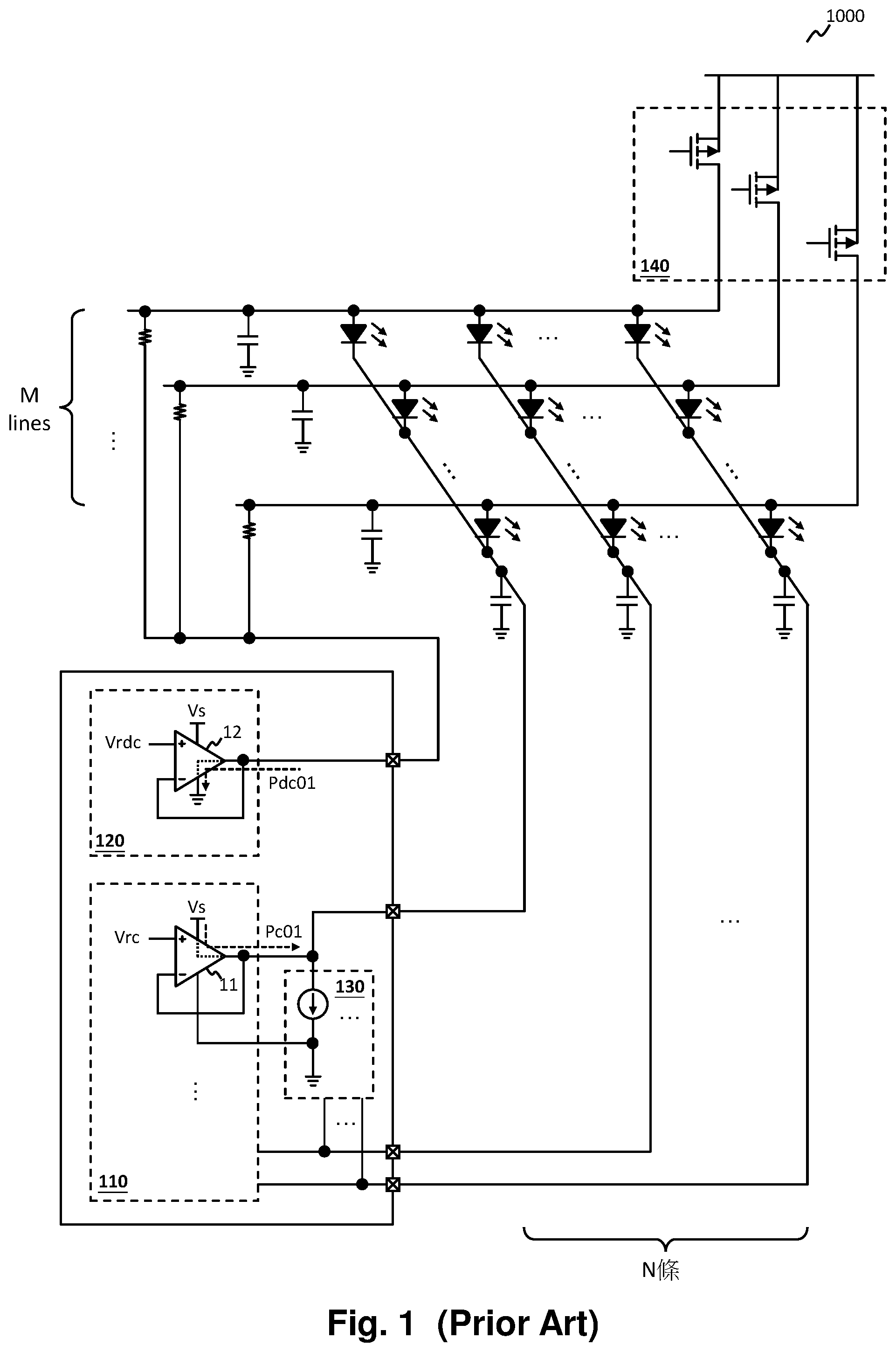 Patent US11783765 — High efficiency light emitting diode driver circuit and control method thereof — Figure 1