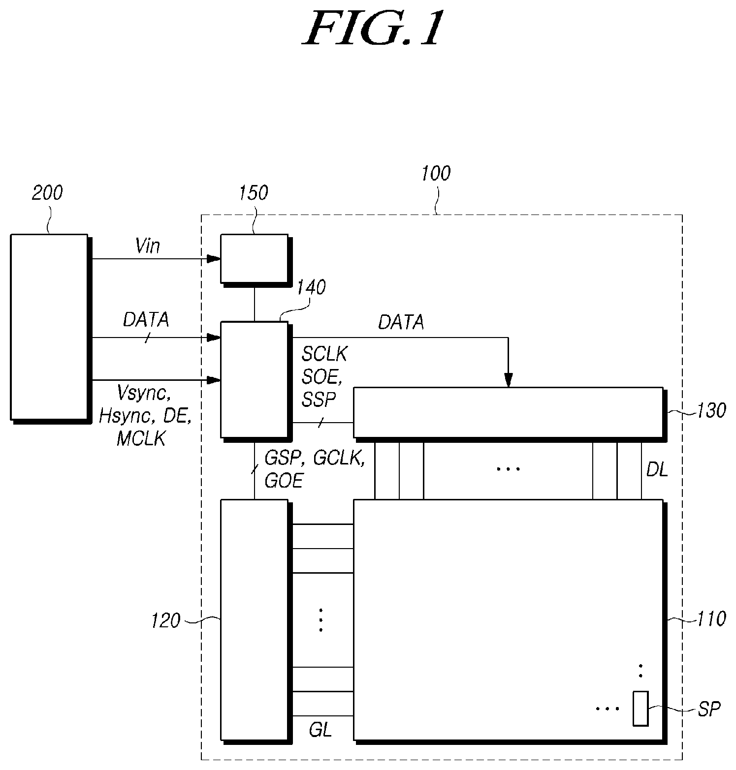 Patent US11783774 — Display device, driving circuit and display driving method — Figure 1