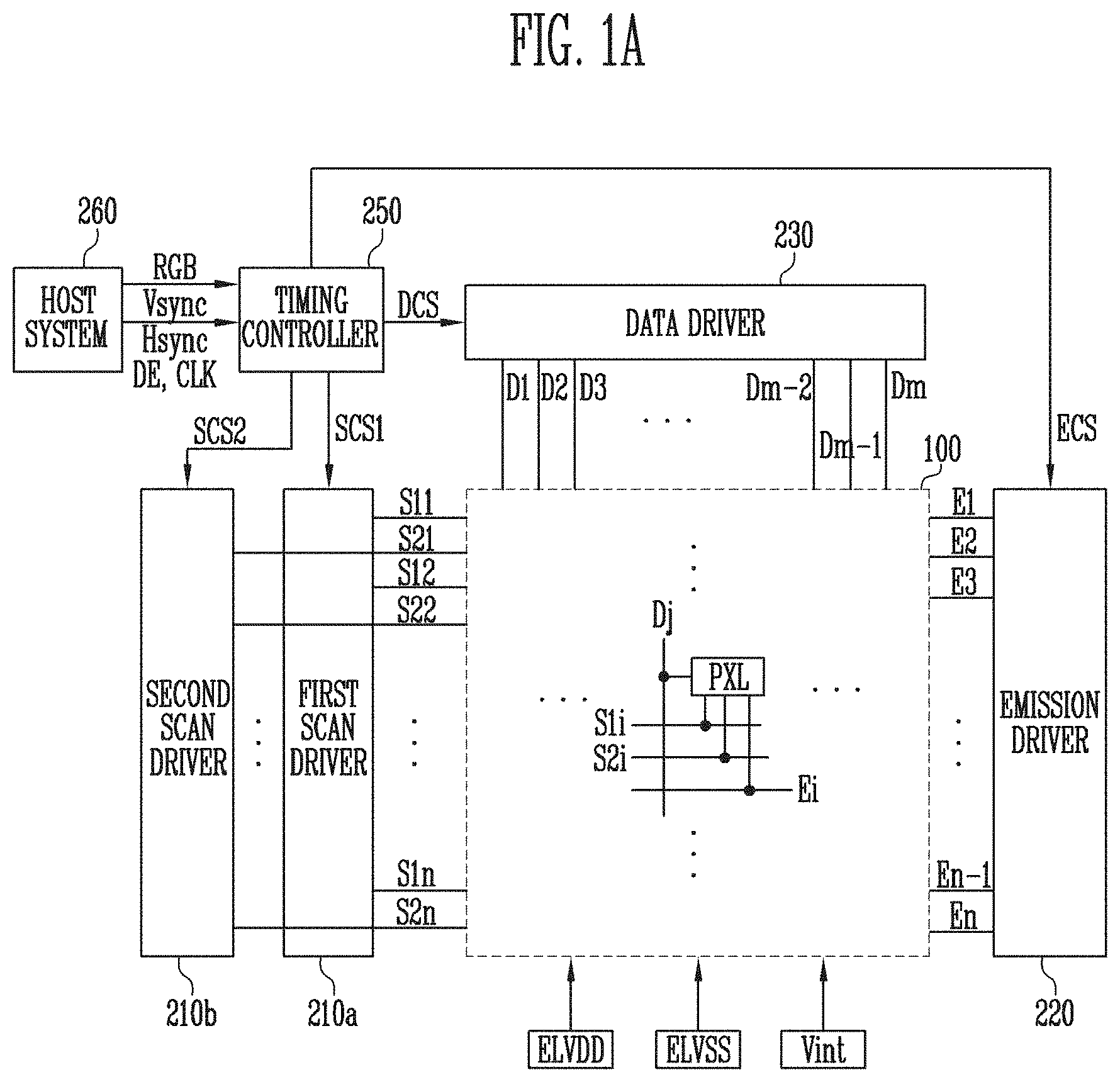Patent US11783781 — Organic light emitting display device — Figure 1