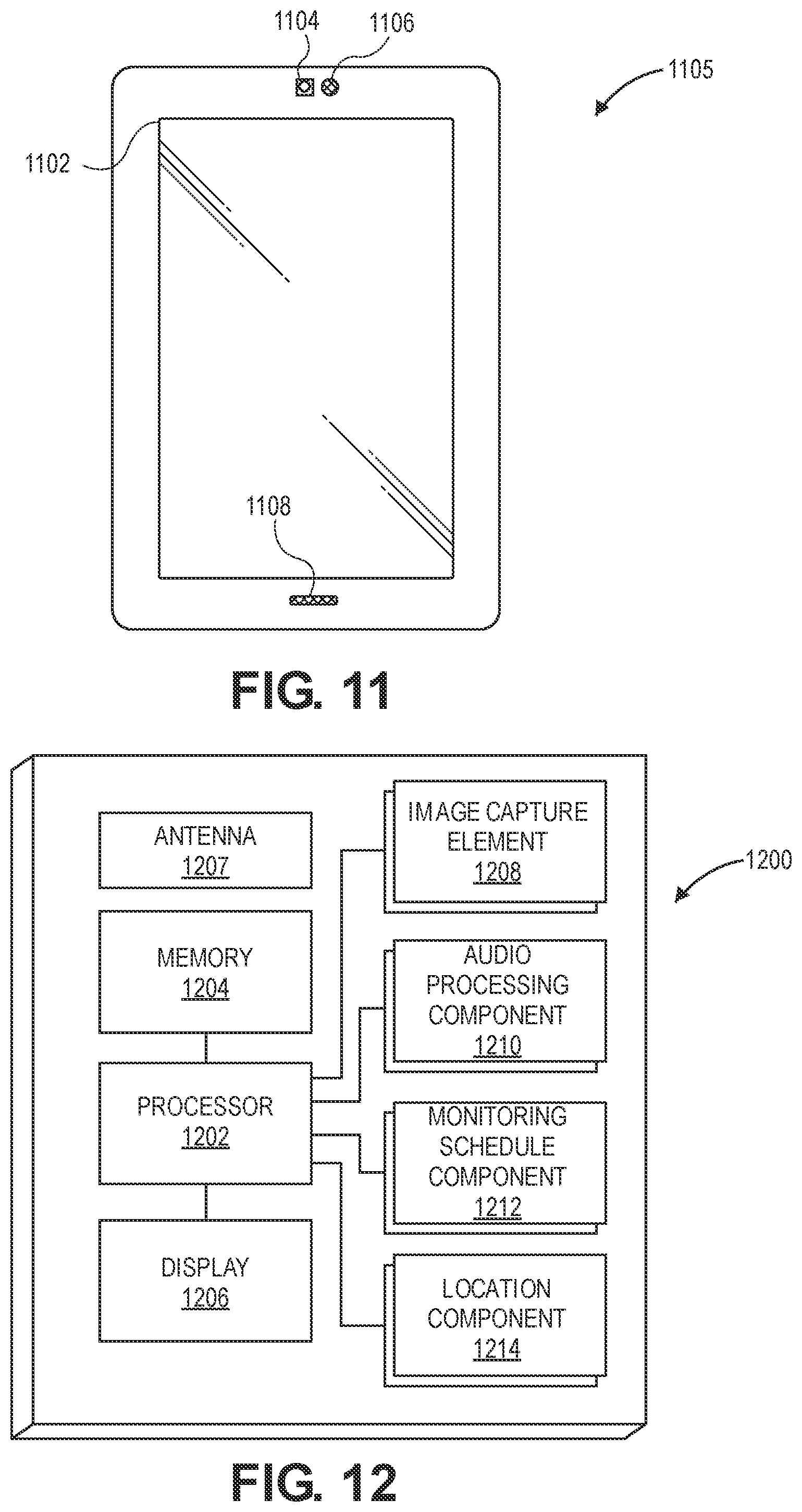 Patent US11783834 Figure 11 – Conserving battery while detecting for human voice