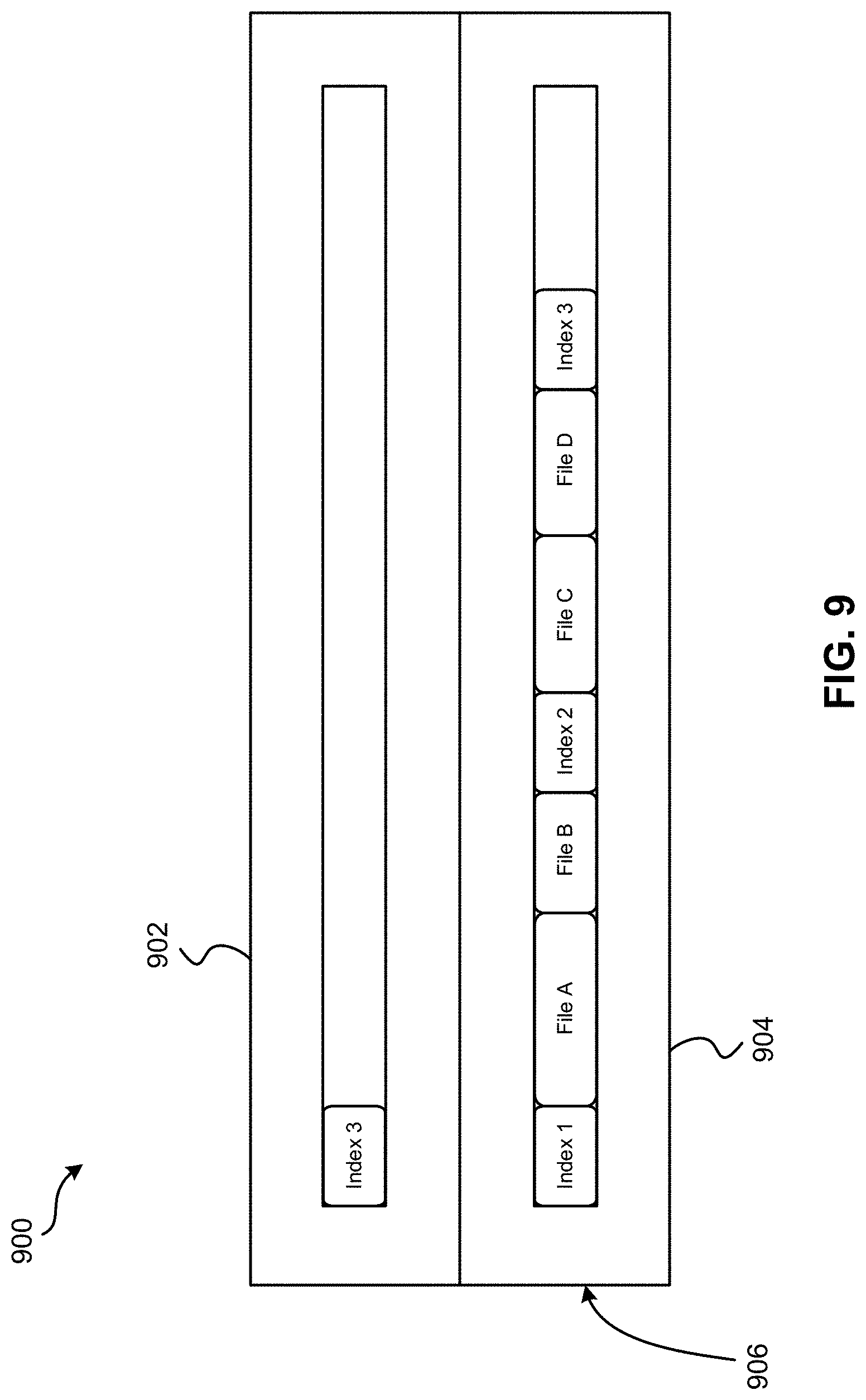 Patent US11783857 Figure 9 – Data storage system and magnetic tape recording media with features for correcting the combined effects of tape skew and tape dimensional stability
