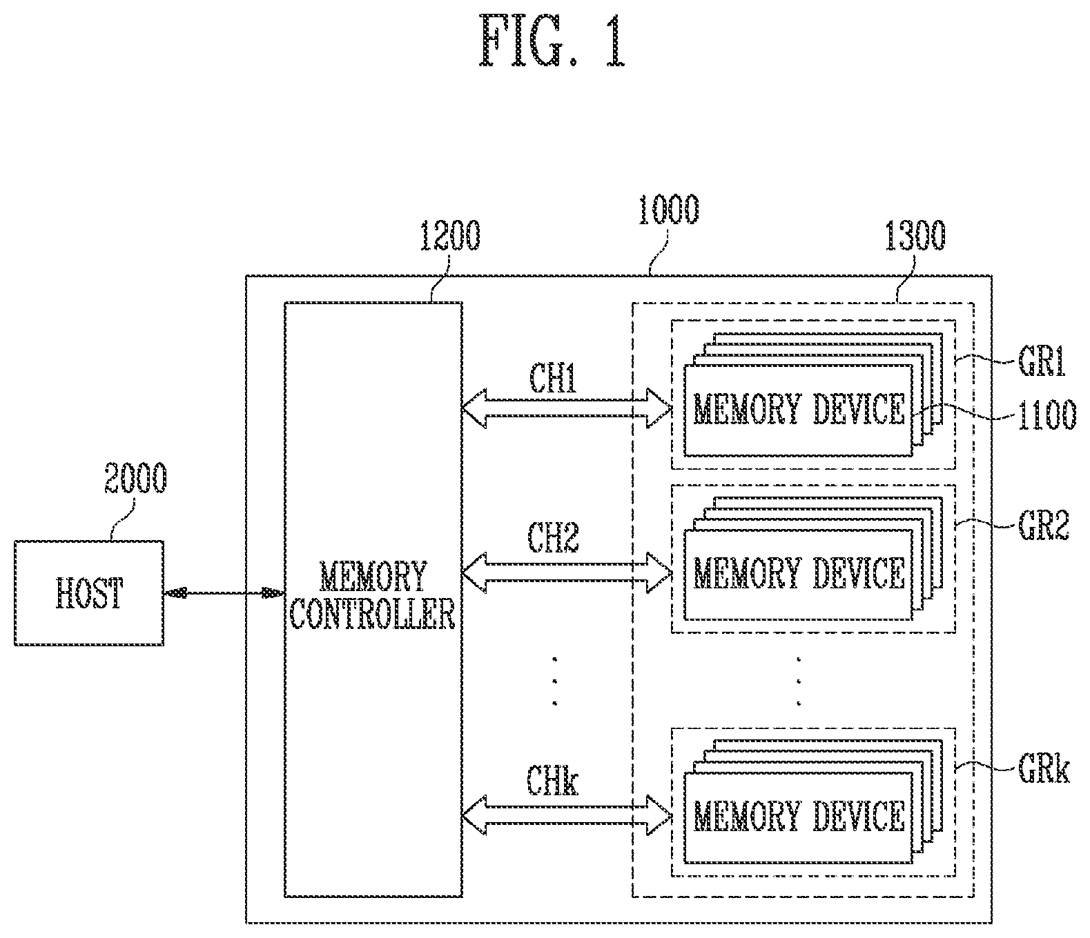 Patent US11783889 — Merged buffer and memory device including the merged buffer — Figure 1