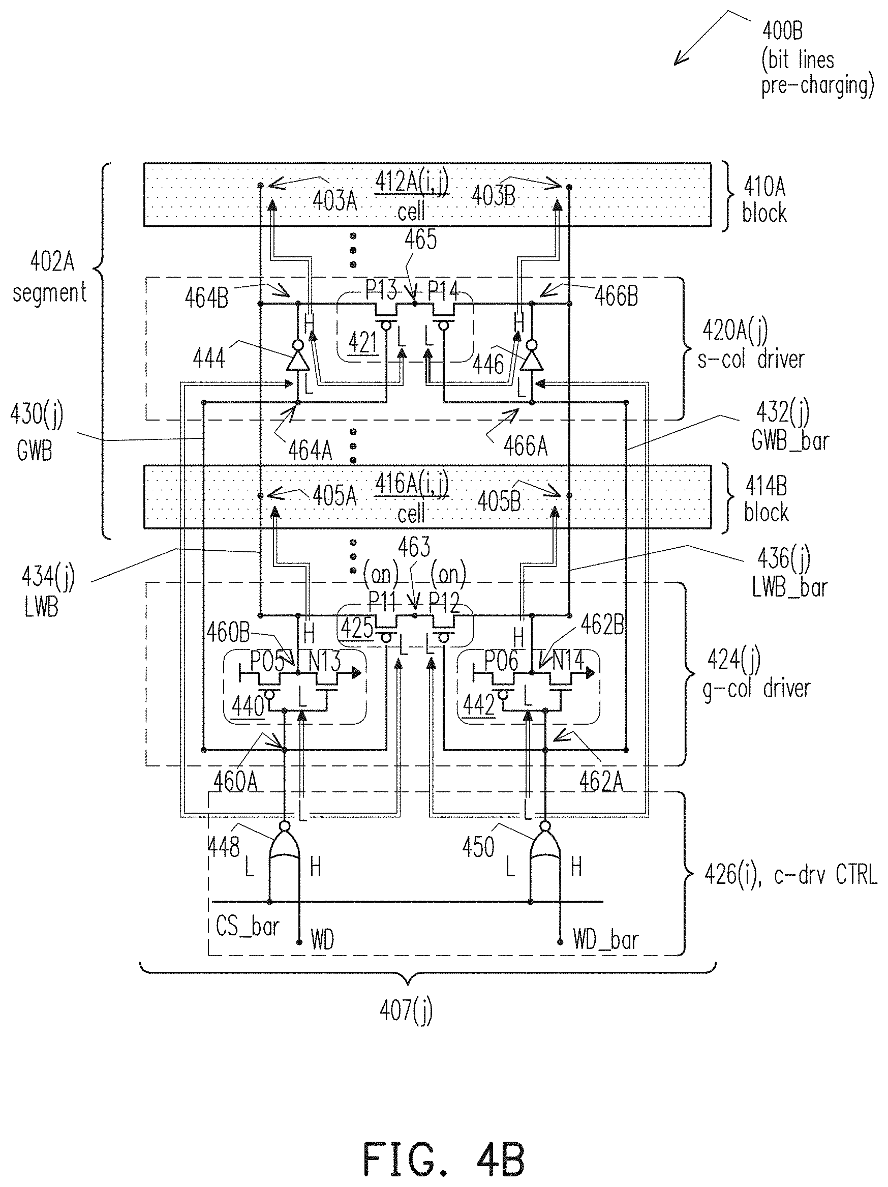 Patent US11783890 Figure 5 – Semiconductor device including distributed write driving arrangement