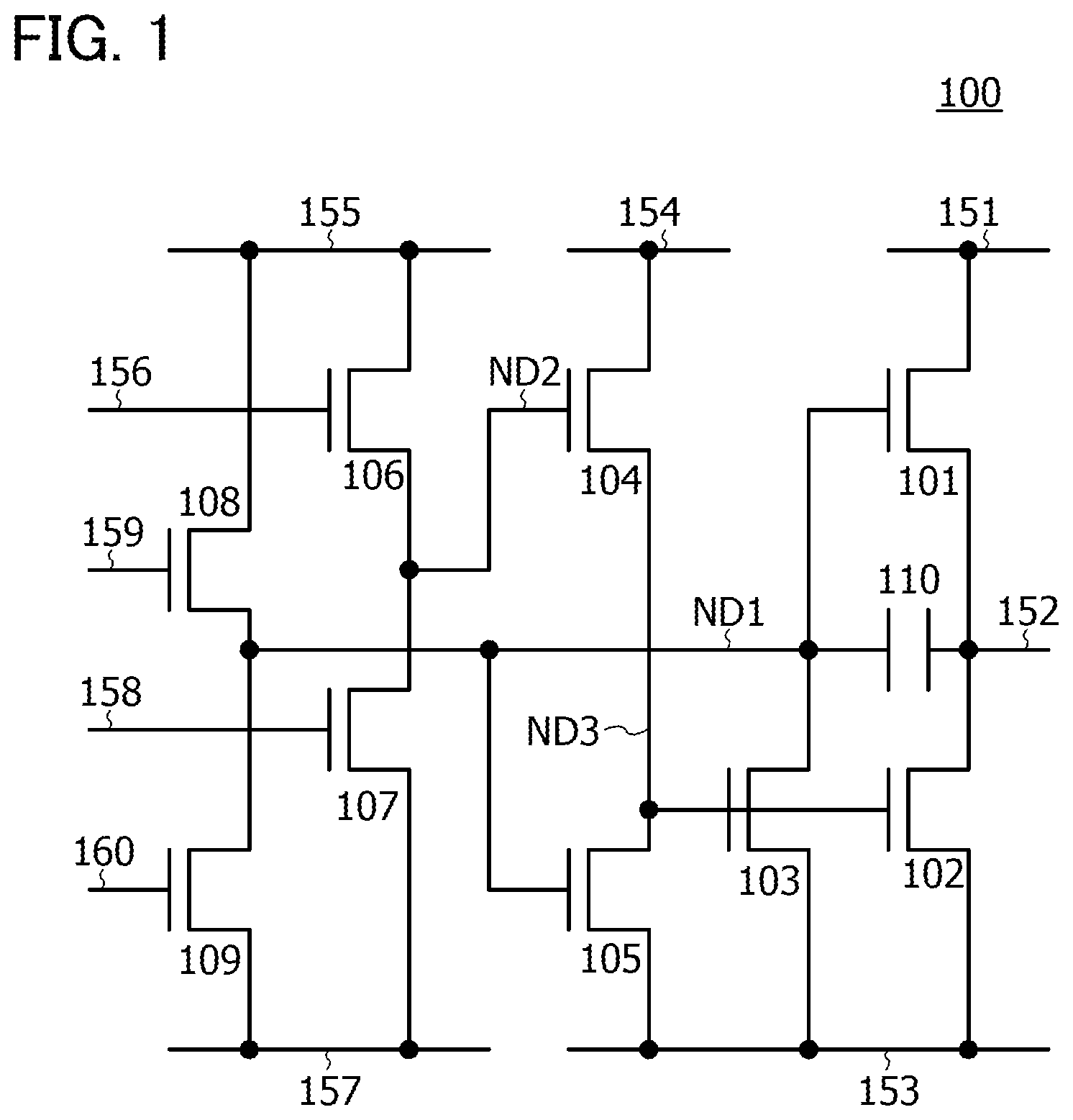 Patent US11783906 — Semiconductor device and electronic device — Figure 1