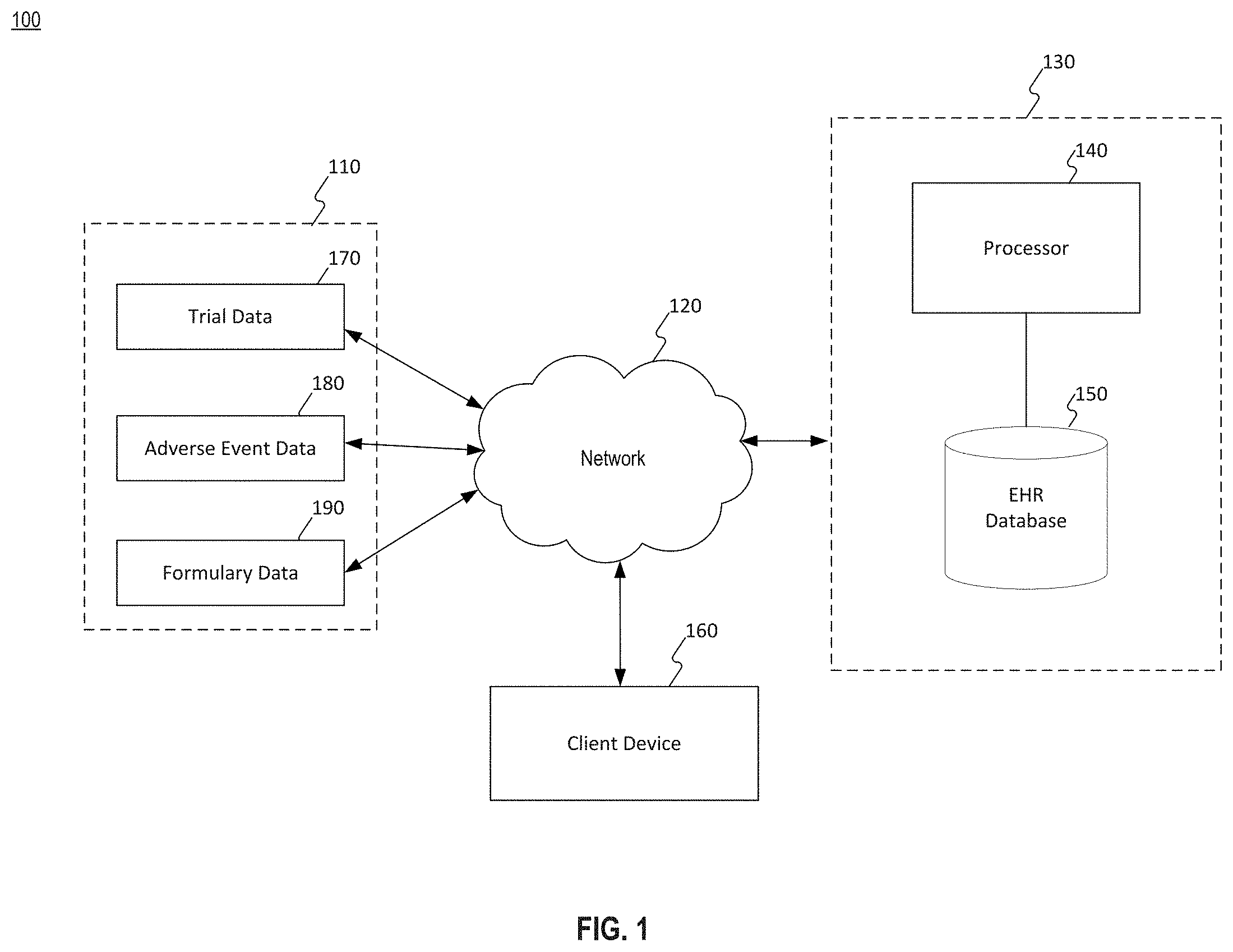 Patent US11783923 — Systems and methods for tracking patient events — Figure 1