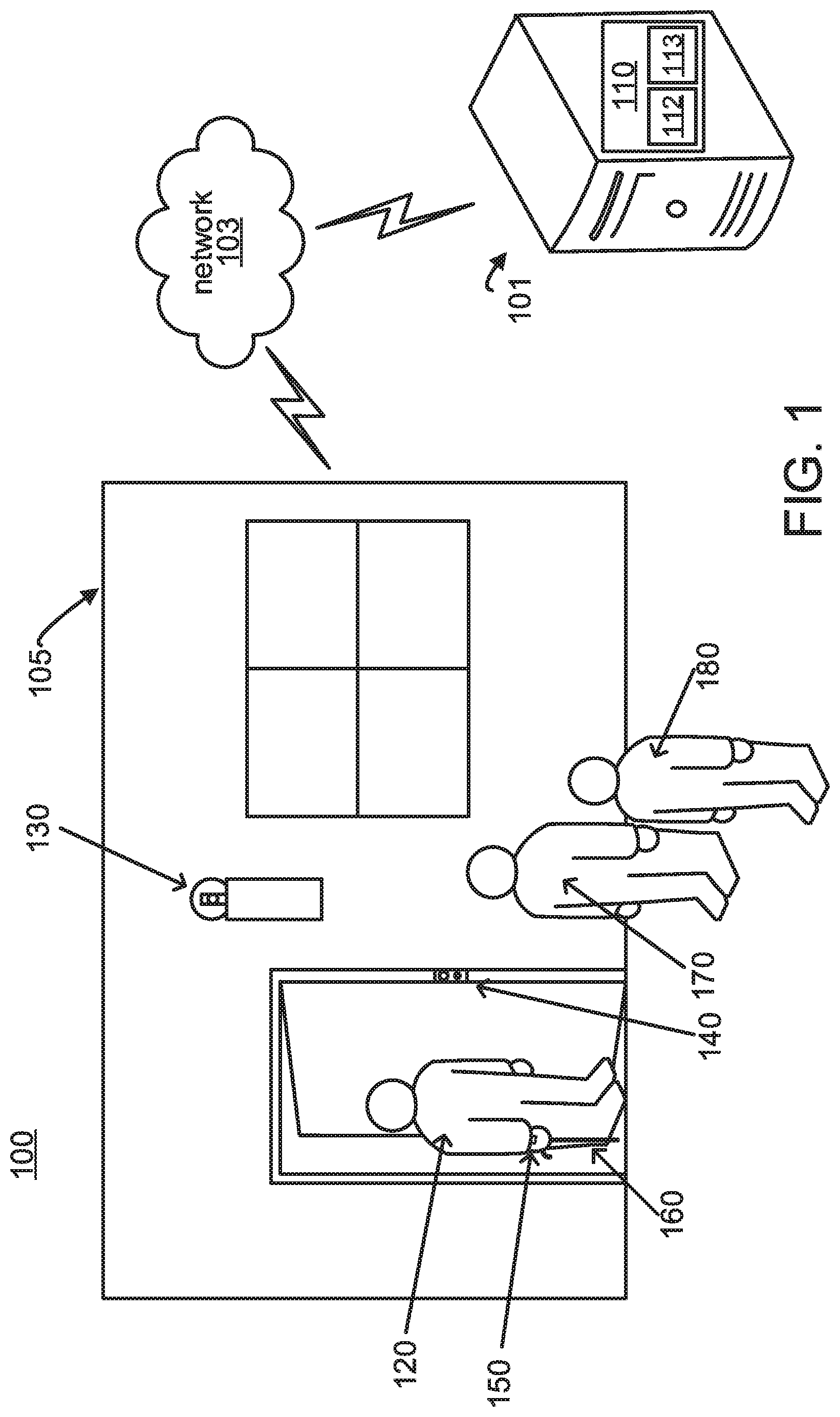 Patent US11783948 — Cognitive evaluation determined from social interactions — Figure 1