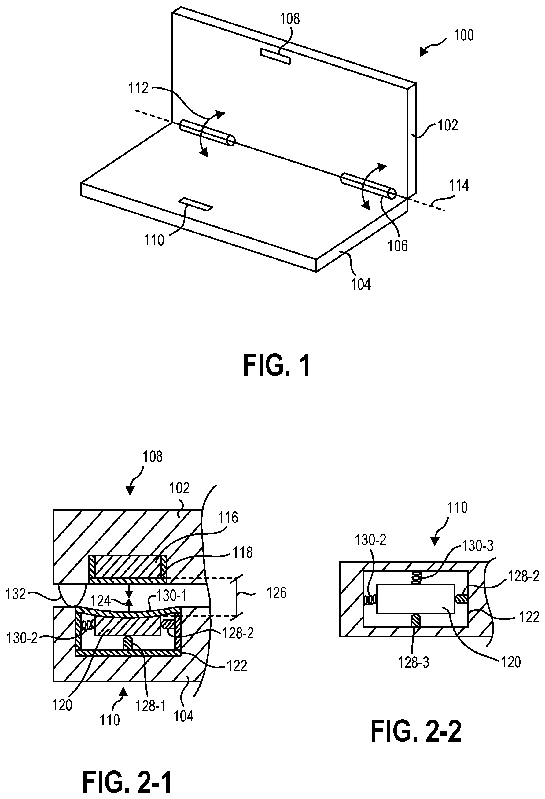 Patent US11783978 — Adjustable closure magnet for hinged device with assisted open — Figure 1