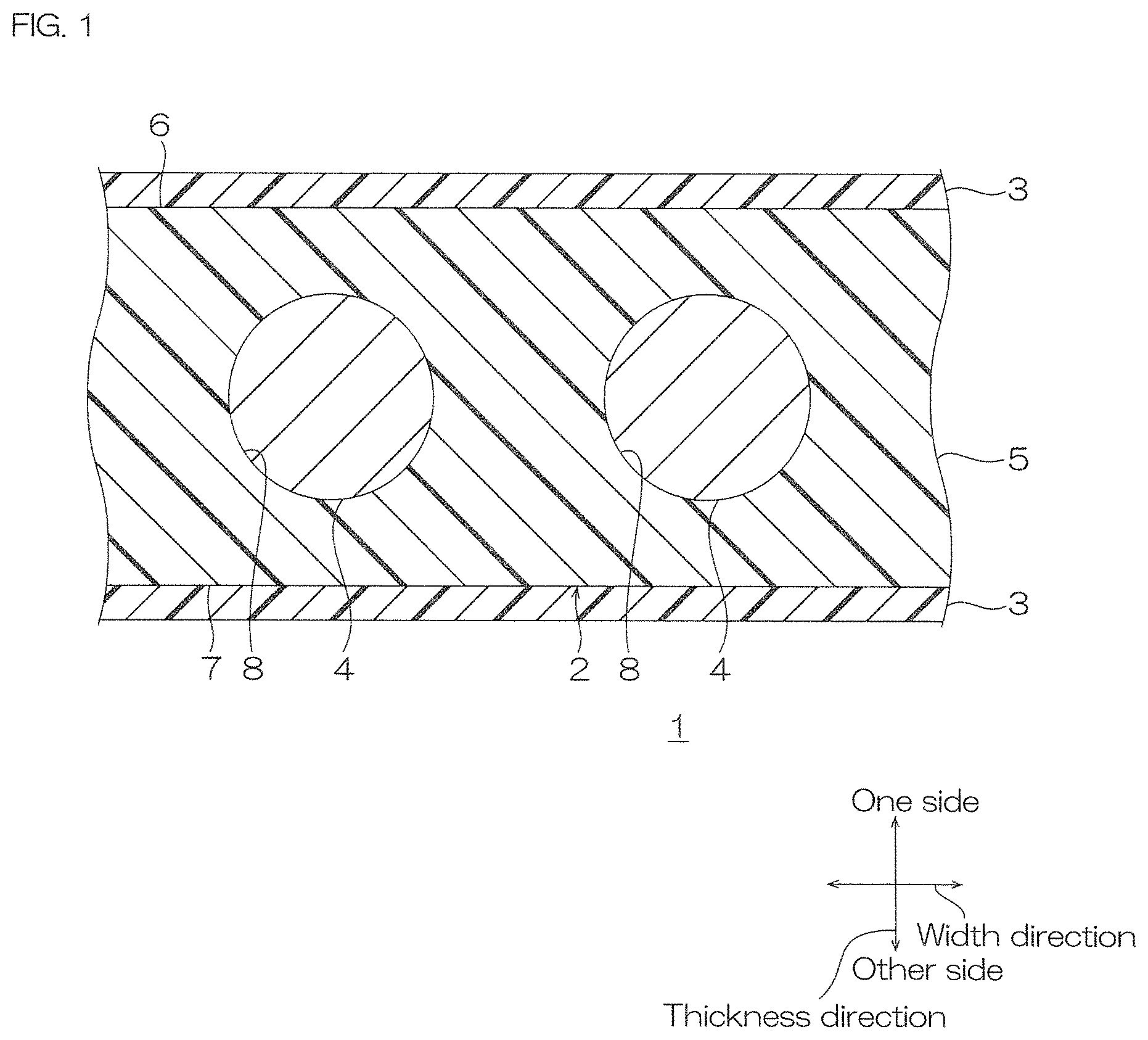 Patent US11783983 — Laminated sheet — Figure 1