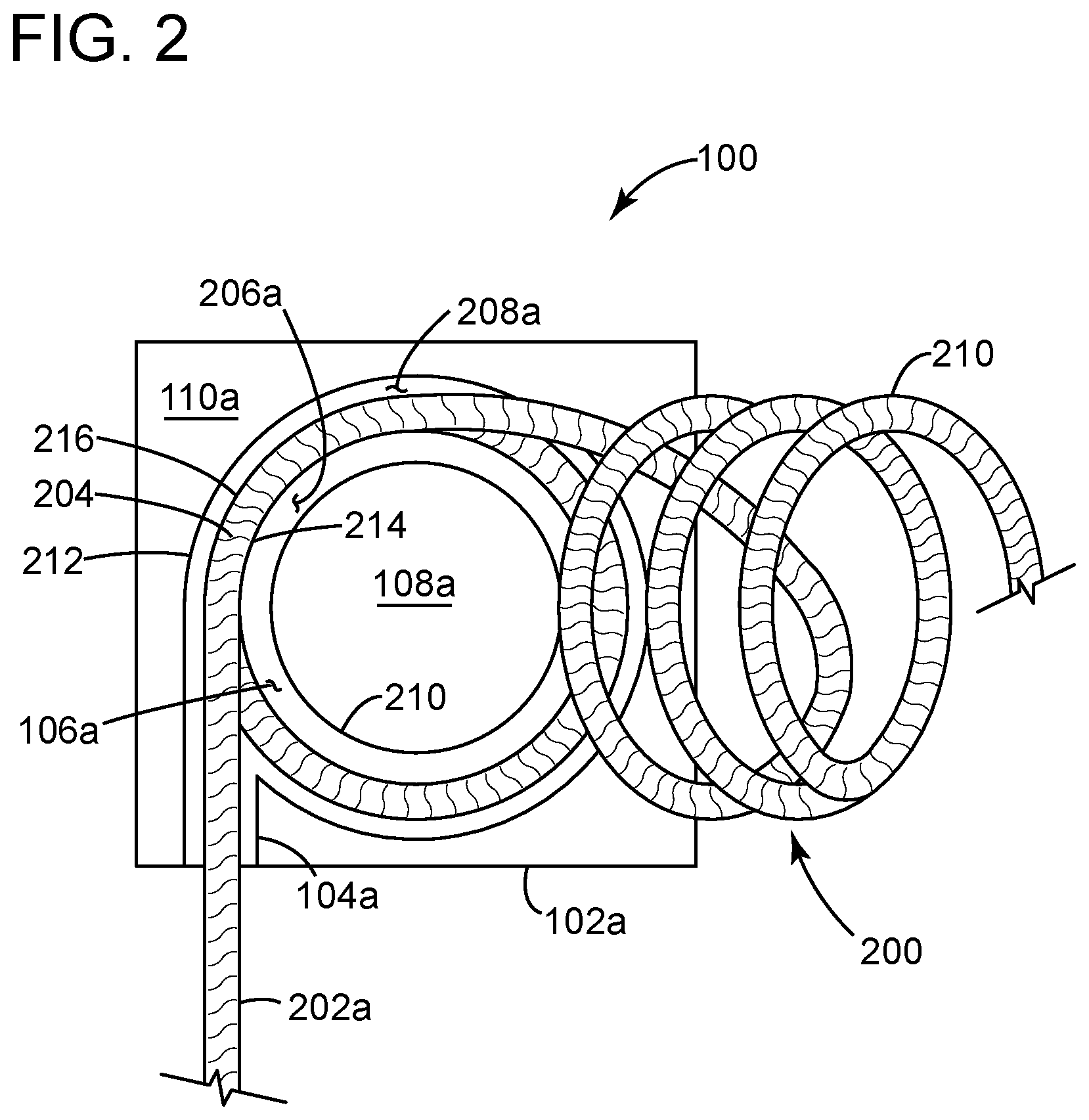 Patent US11783984 Figure 2 – Inductor apparatus optimized for low power loss in class-D audio amplifier applications and method for making the same
