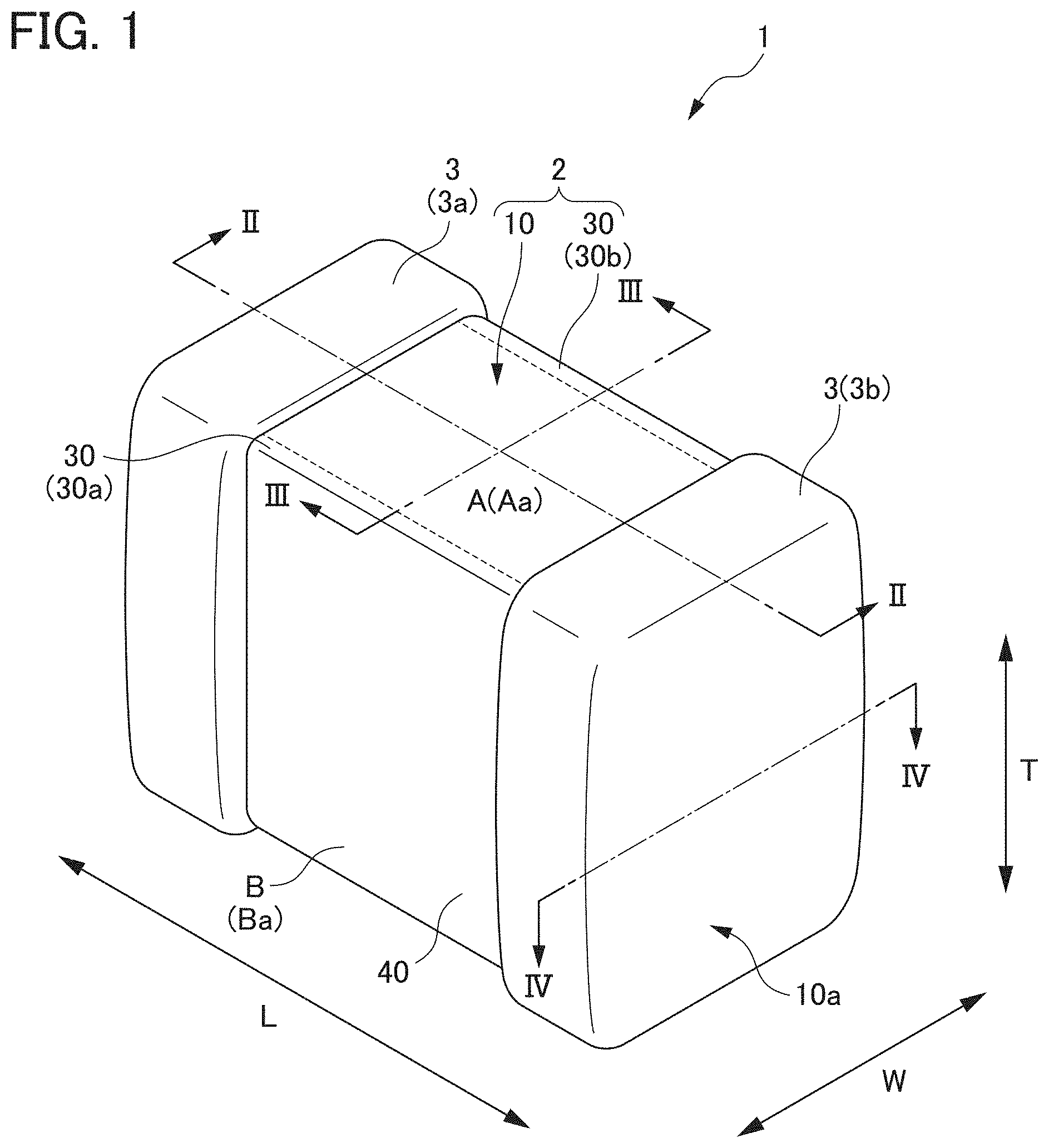 Patent US11784003 — Electronic component — Figure 1