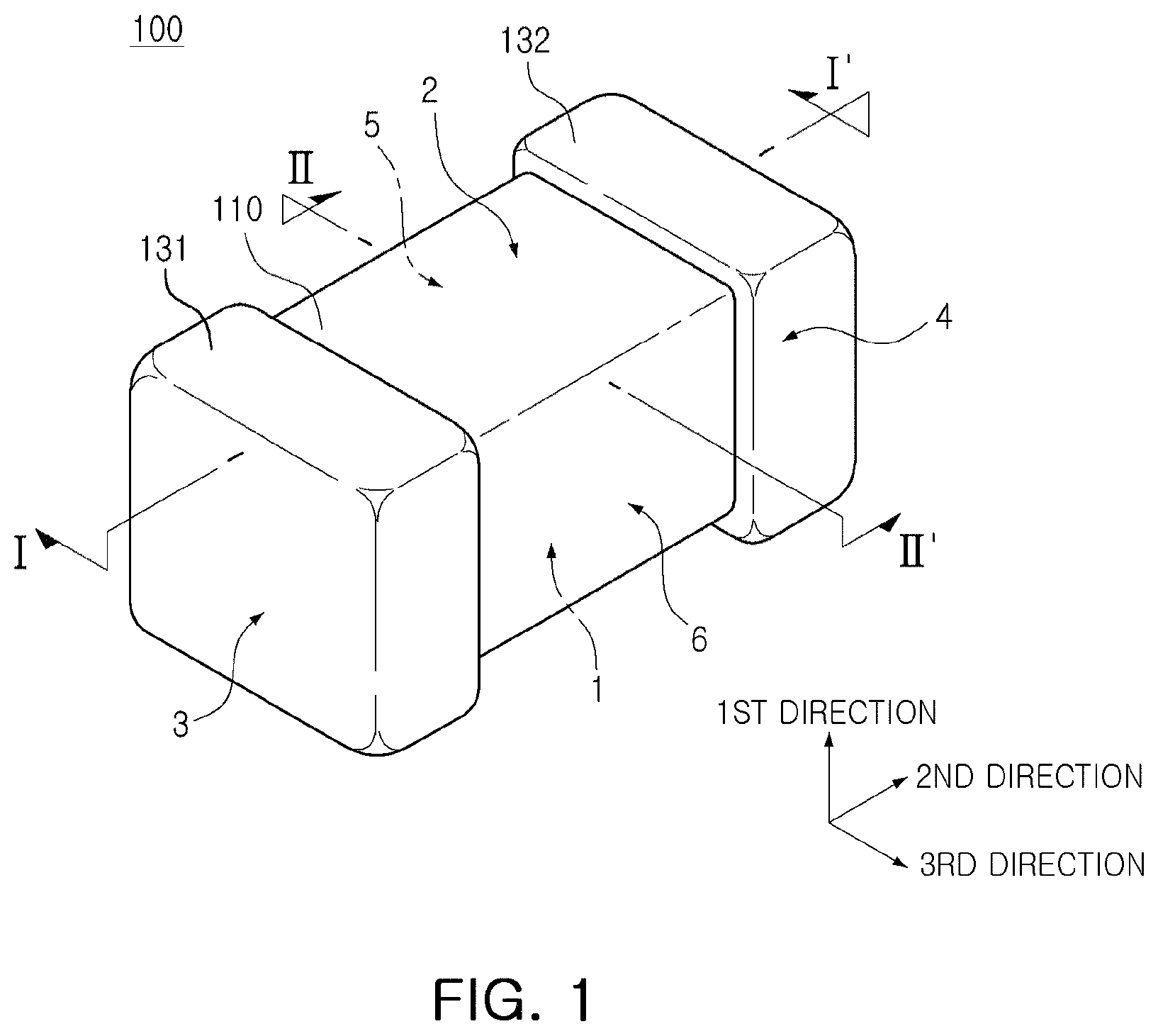 Patent US11784004 — Ceramic electronic component and method of manufacturing the same — Figure 1