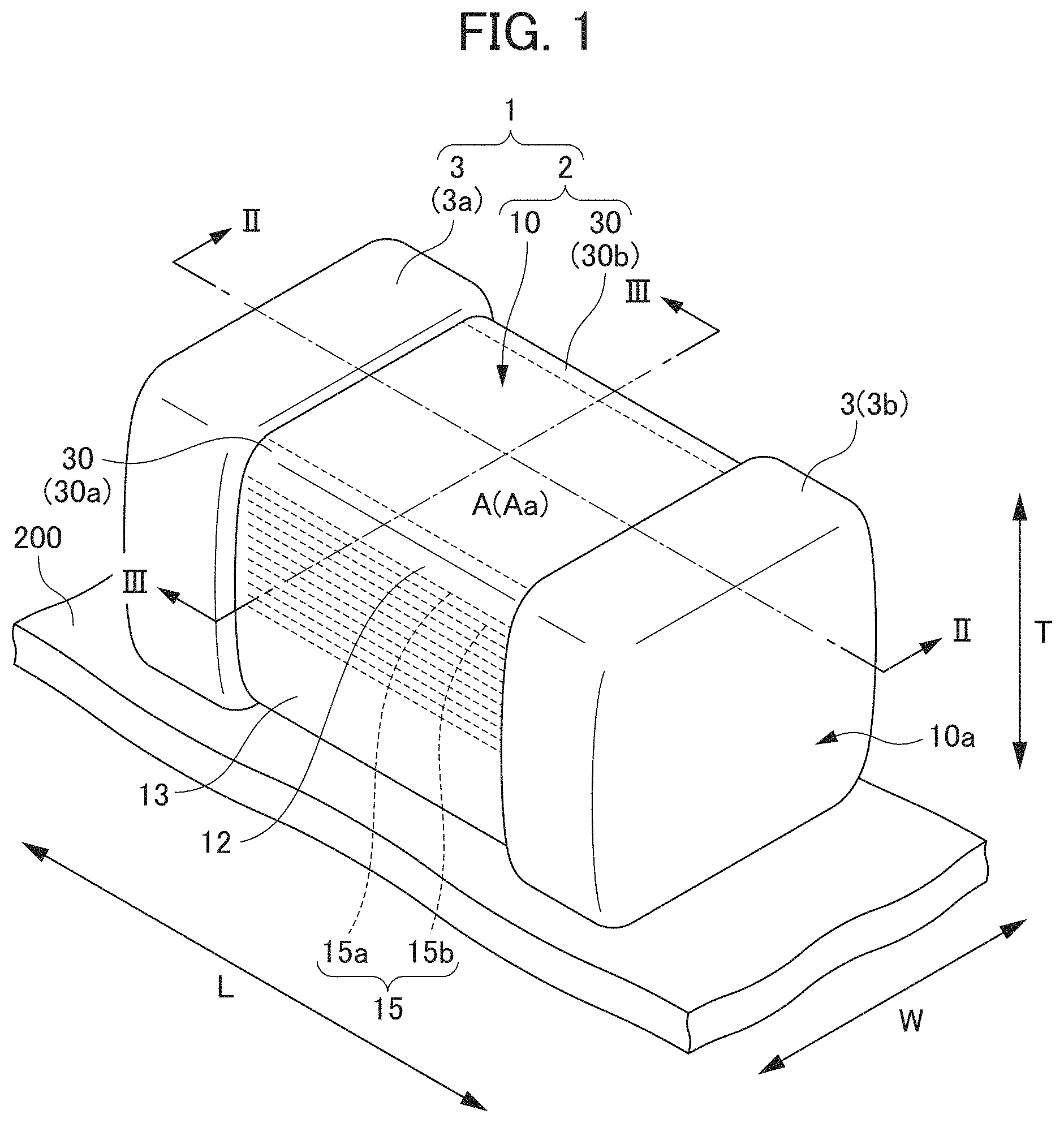 Patent US11784006 — Multilayer ceramic capacitor — Figure 1