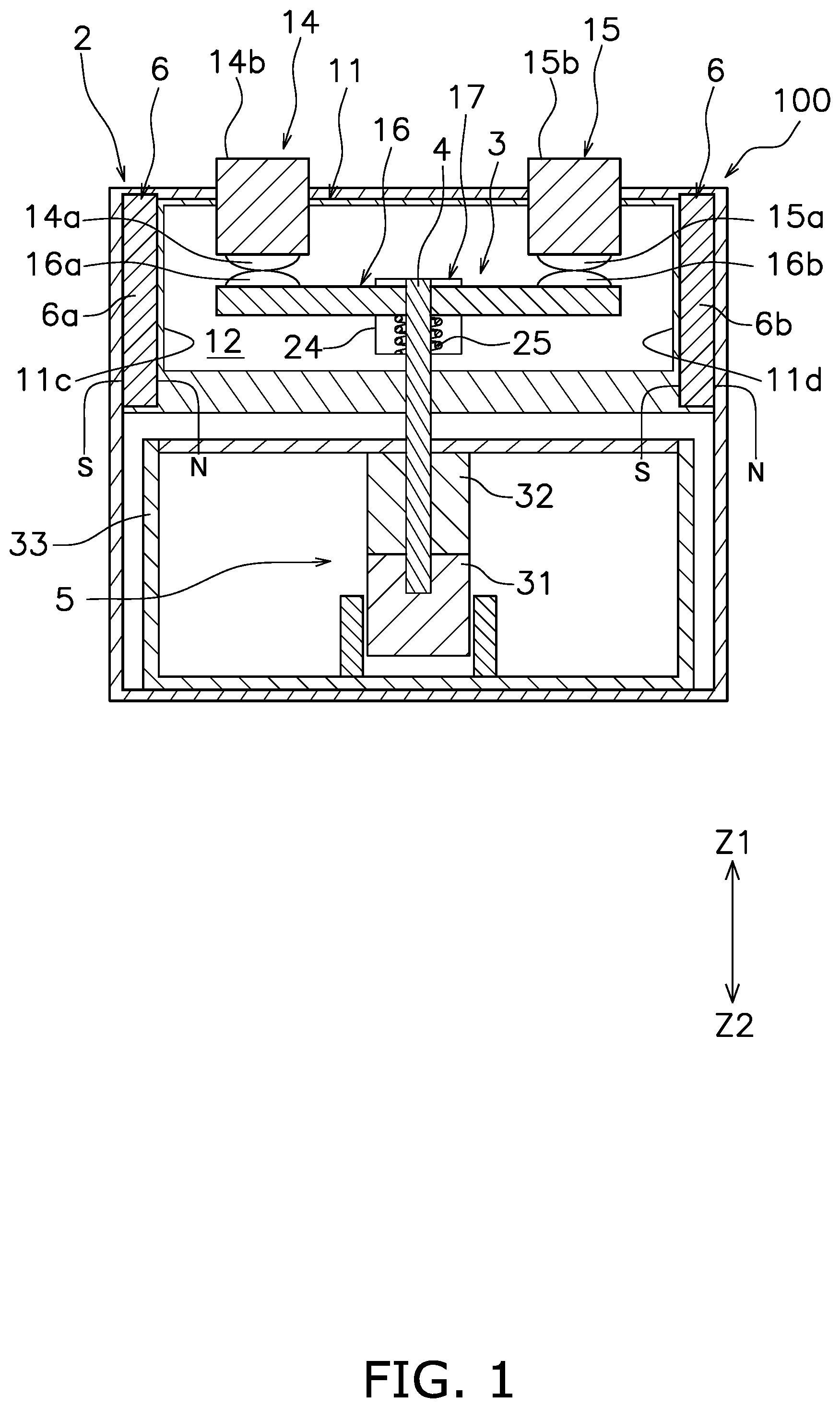 Patent US11784017 — Electromagnetic relay — Figure 1