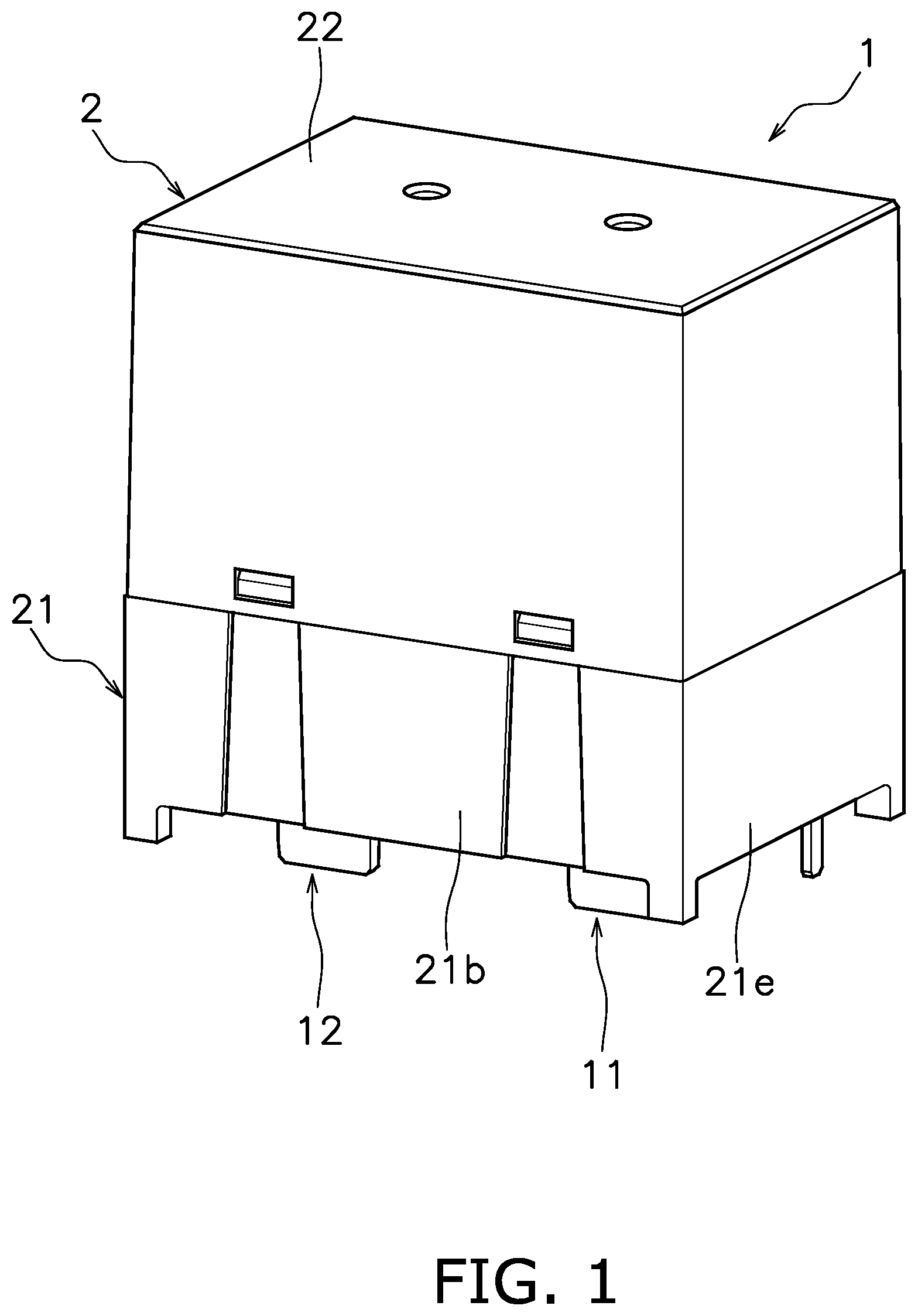 Patent US11784020 — Electromagnetic relay — Figure 1