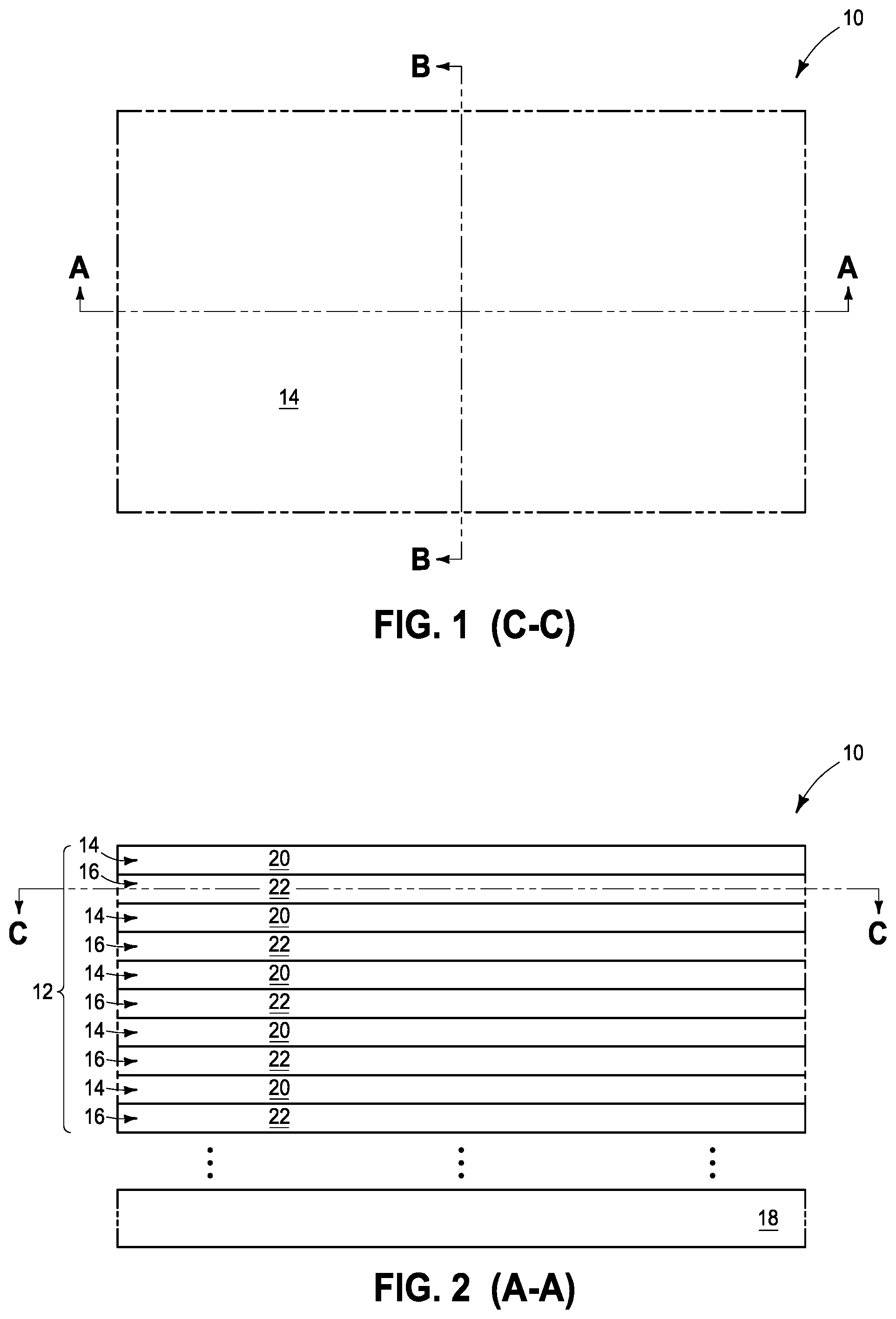 Patent US11784058 — Integrated structures, capacitors and methods of forming capacitors — Figure 1