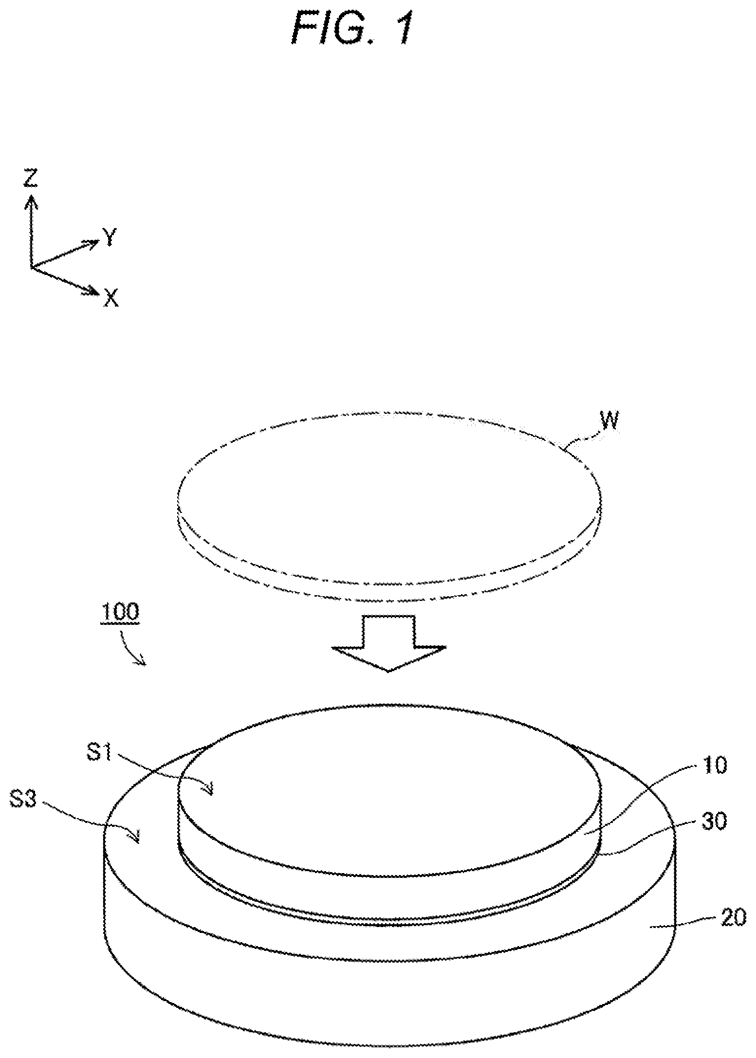Patent US11784067 — Holding device and method for manufacturing holding device — Figure 1