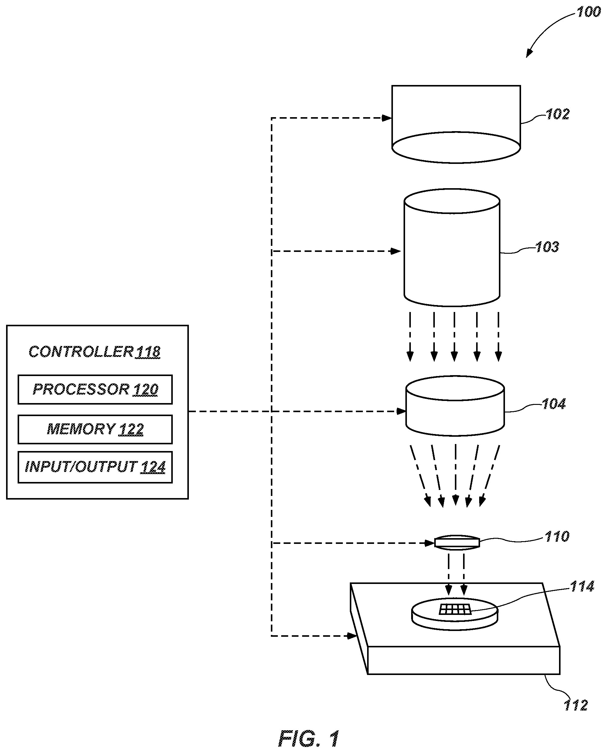 Patent US11784077 — Wafer overlay marks, overlay measurement systems, and related methods — Figure 1