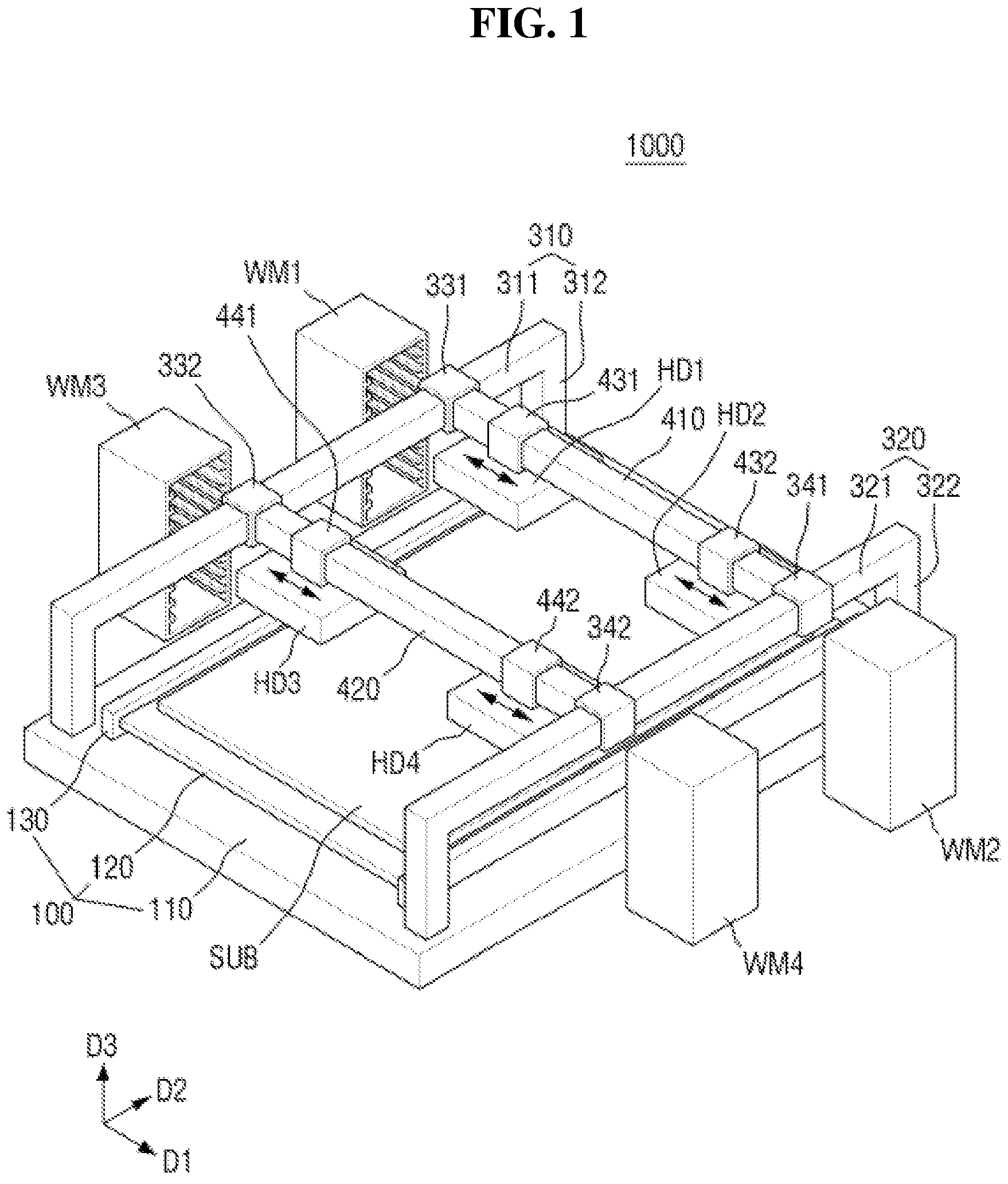 Patent US11784081 — Micro device transfer apparatus and method — Figure 1