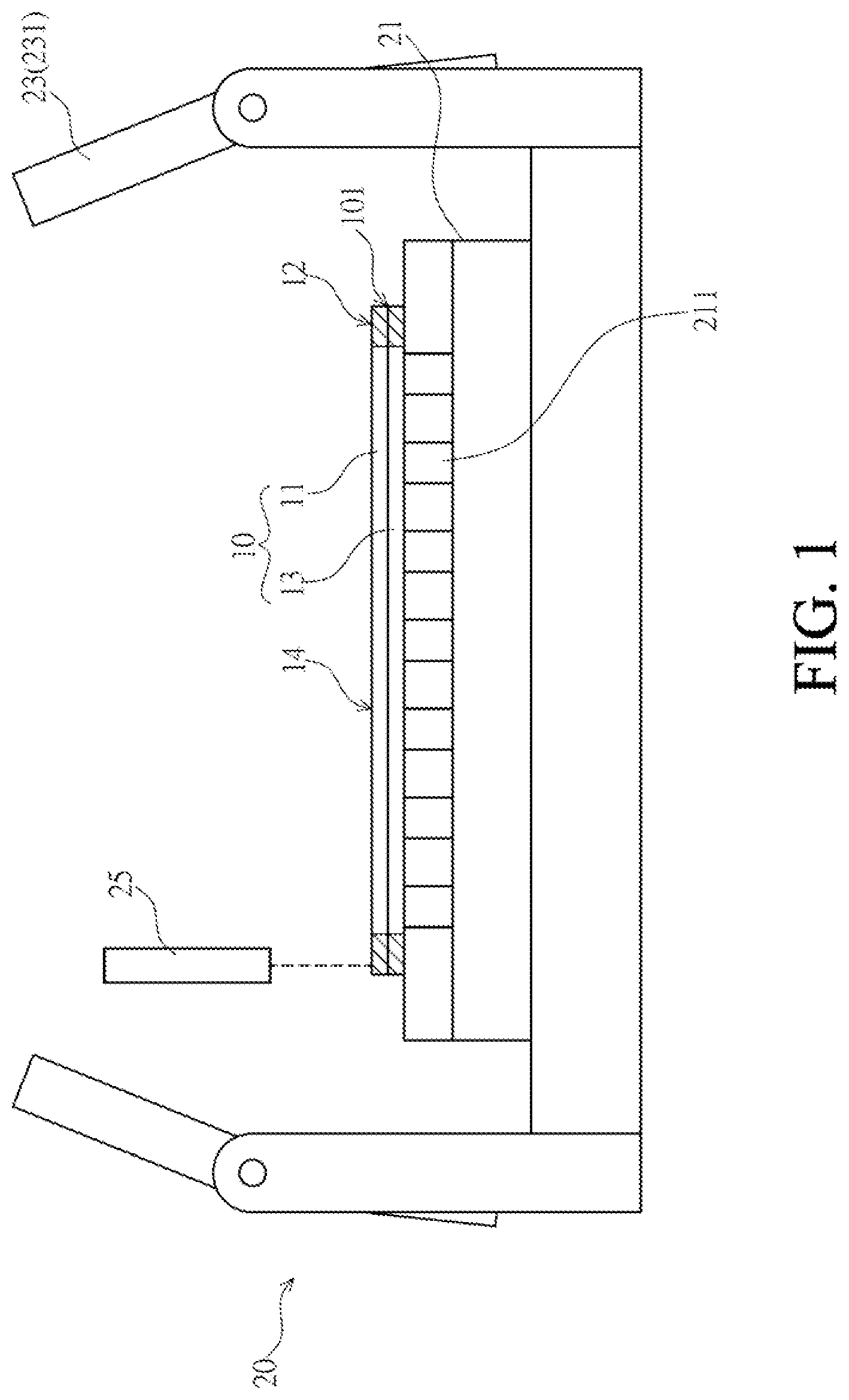 Patent US11784094 — Laser lift-off method for separating substrate and semiconductor-epitaxial structure — Figure 1