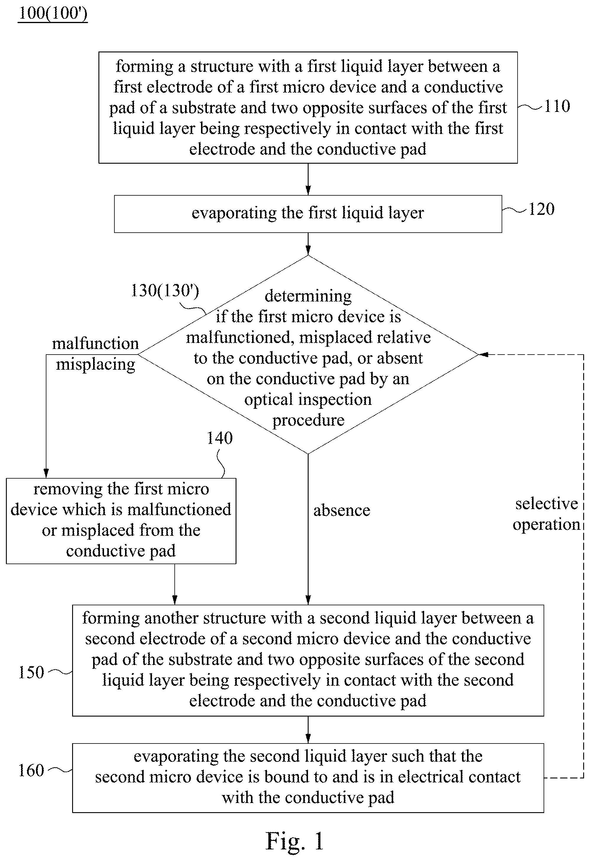 Patent US11784099 — Method for replacing or patching element of display device — Figure 1