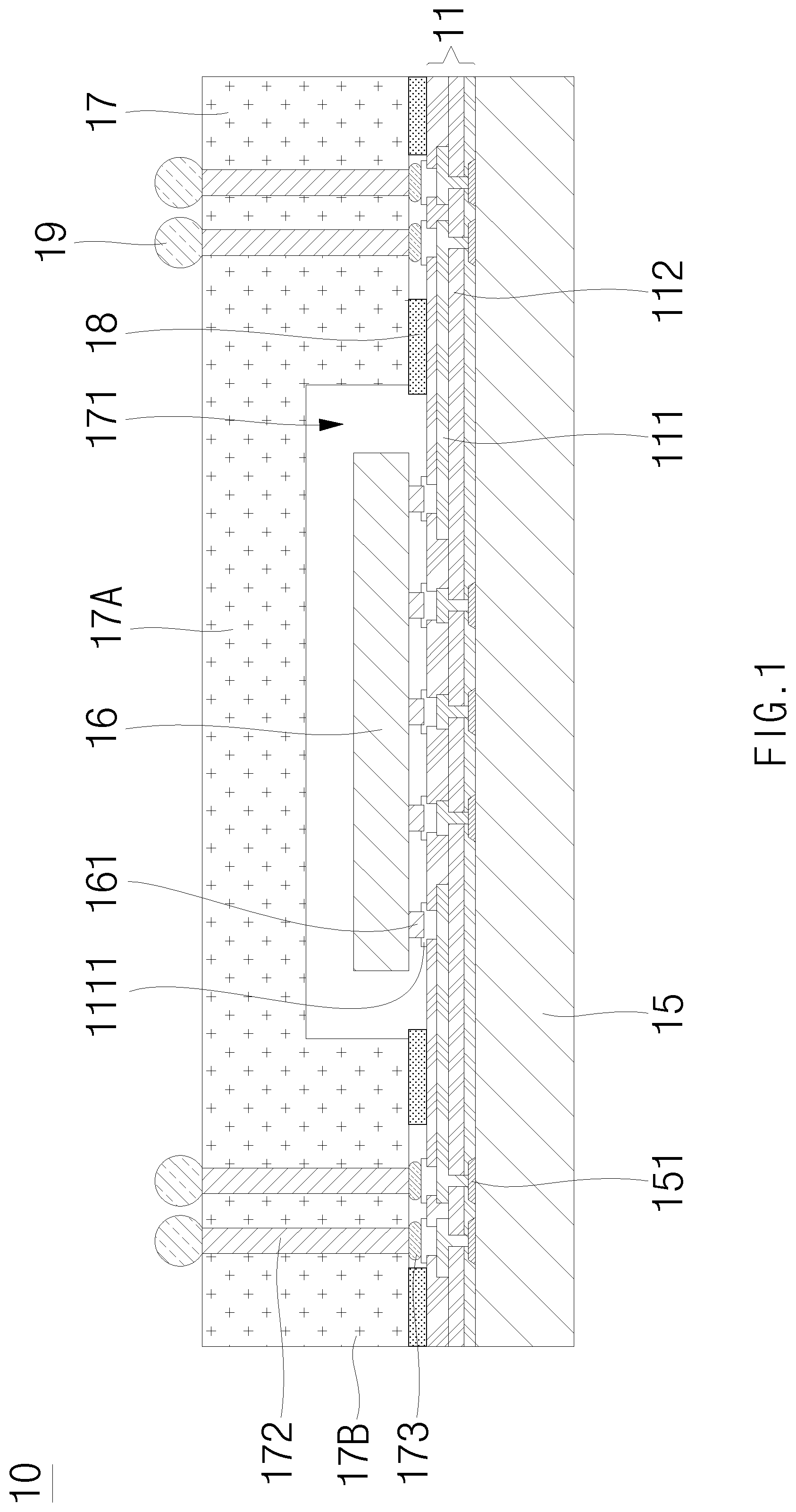 Patent US11784101 — Semiconductor devices comprising a lid structure and methods of manufacturing semiconductor devices comprising a lid structure — Figure 1