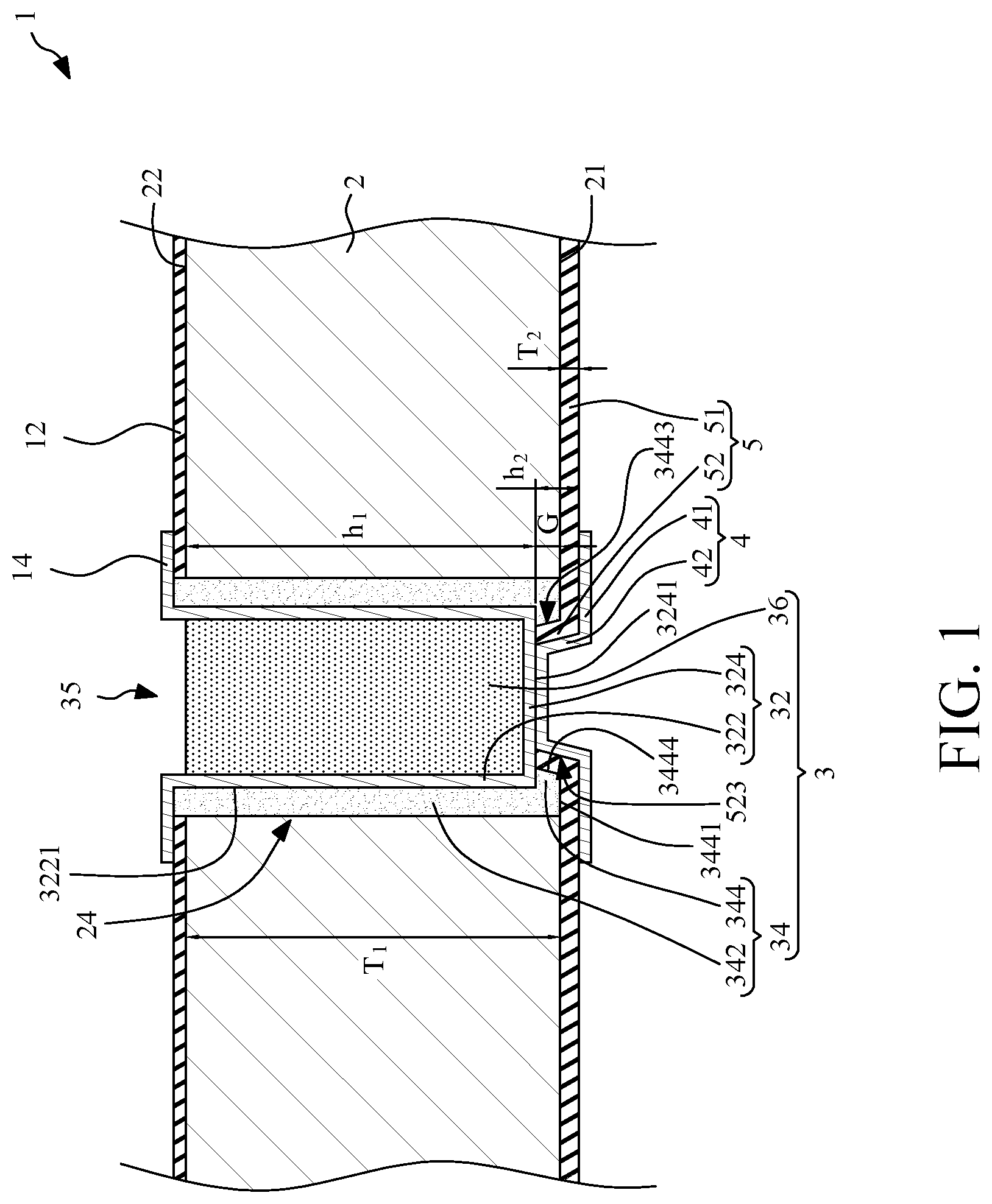 Patent US11784111 — Semiconductor device and method for manufacturing the same — Figure 1