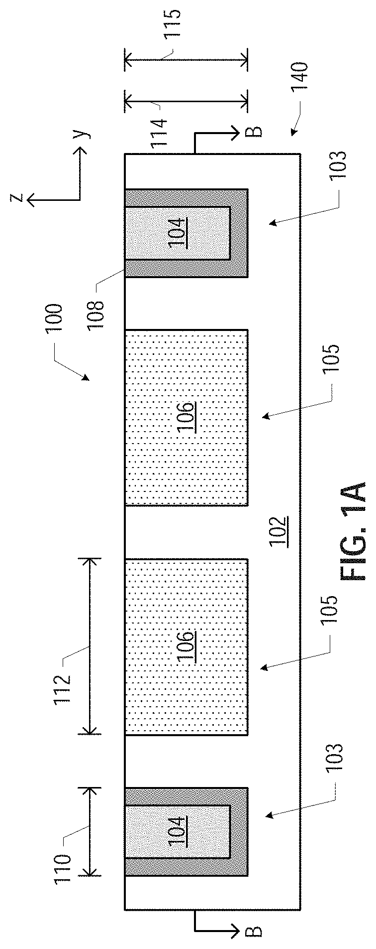 Patent US11784121 — Integrated circuit components with dummy structures — Figure 1