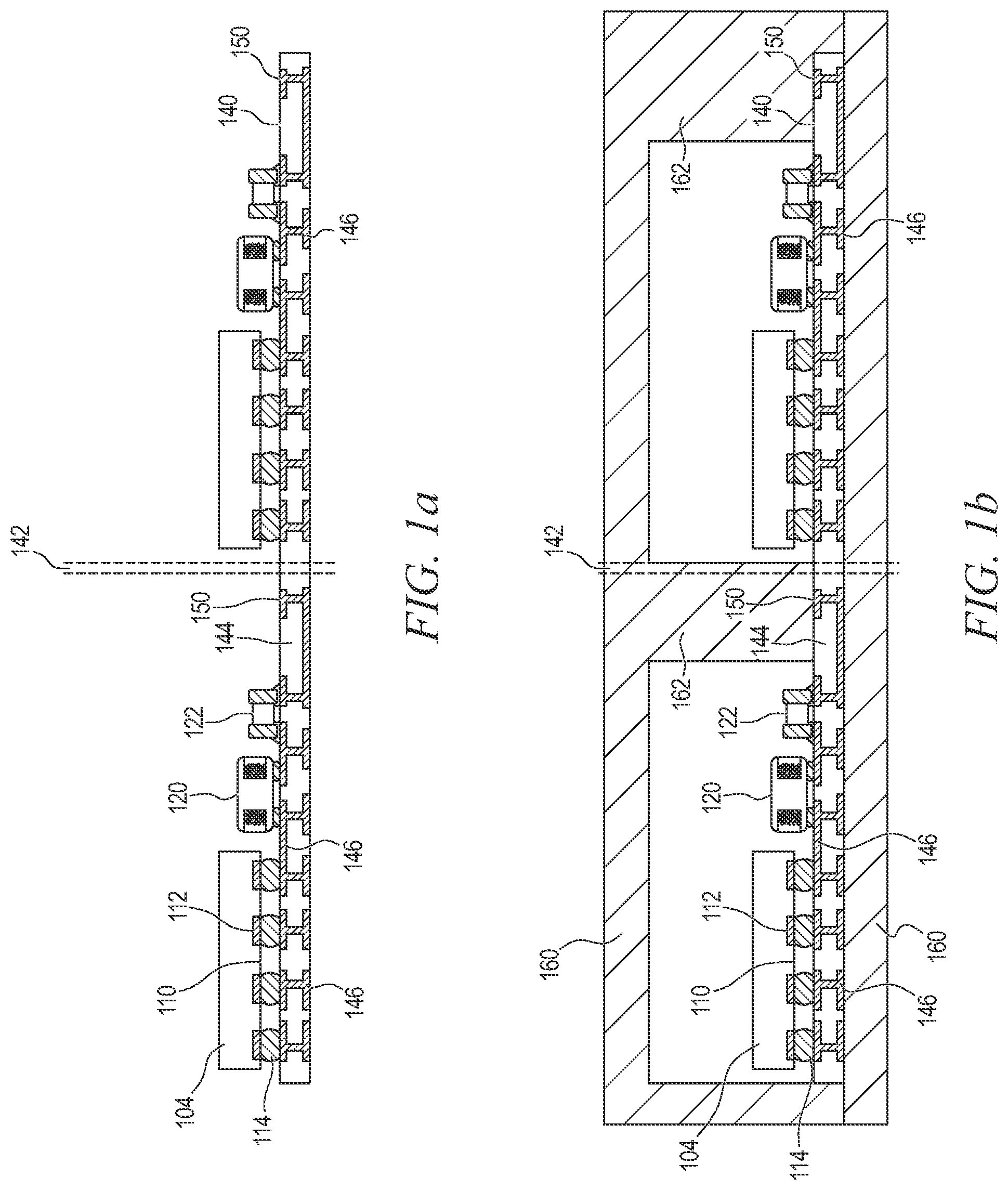 Patent US11784133 — Shielded semiconductor package with open terminal and methods of making — Figure 1
