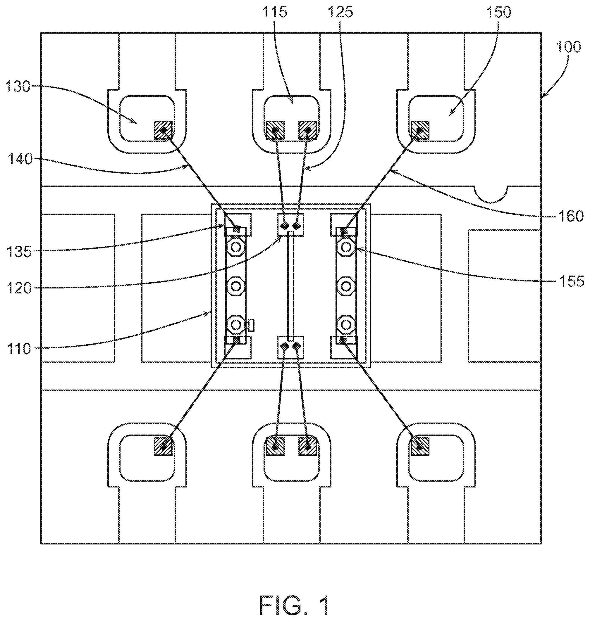 Patent US11784146 — Method and apparatus for a ground wire bonding attachment in MMIC devices — Figure 1