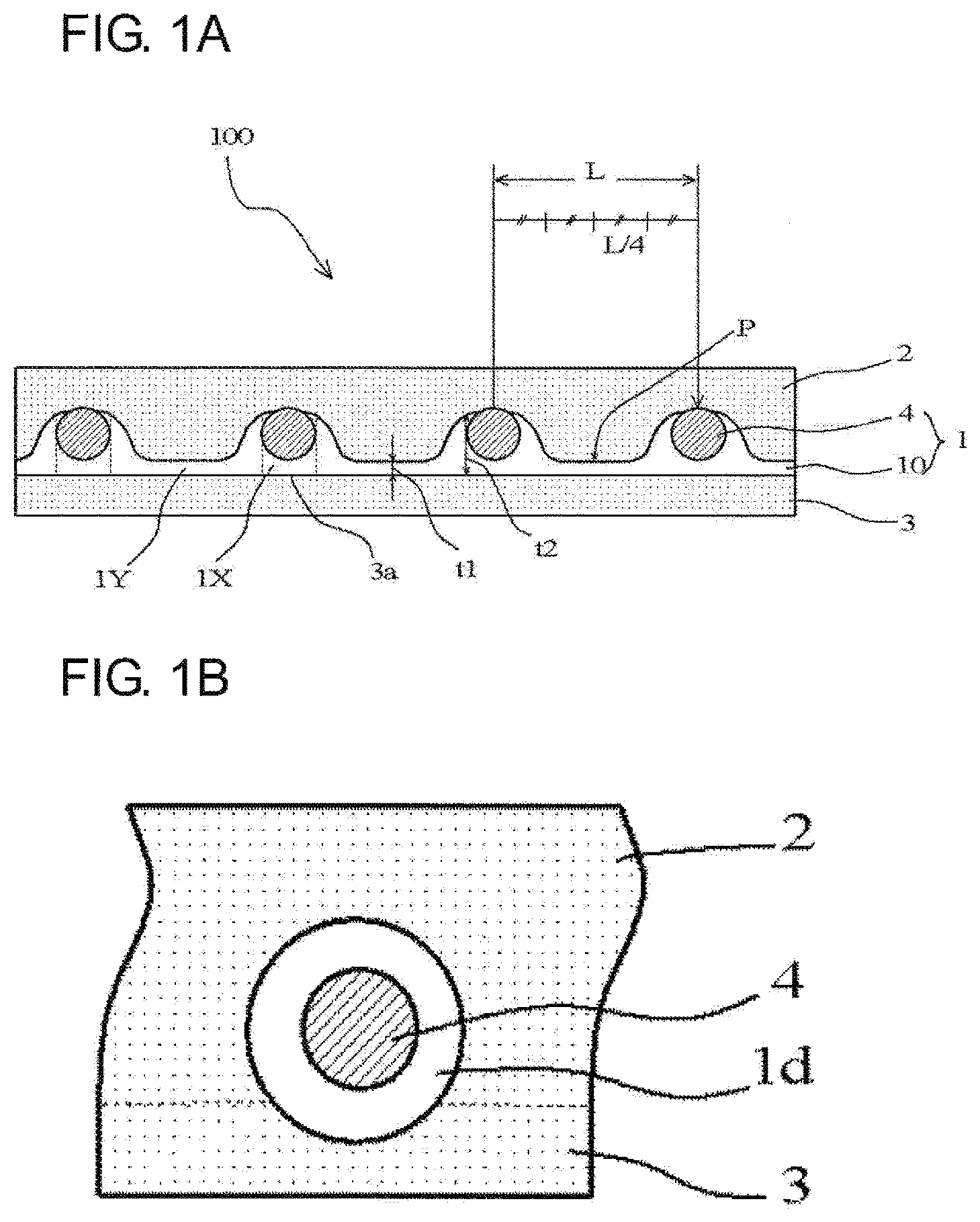 Patent US11784154 — Anisotropic conductive film and method of producing the same — Figure 1
