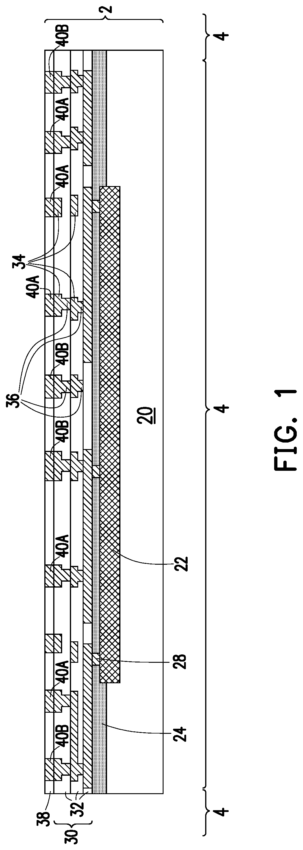 Patent US11784172 — Deep partition power delivery with deep trench capacitor — Figure 1