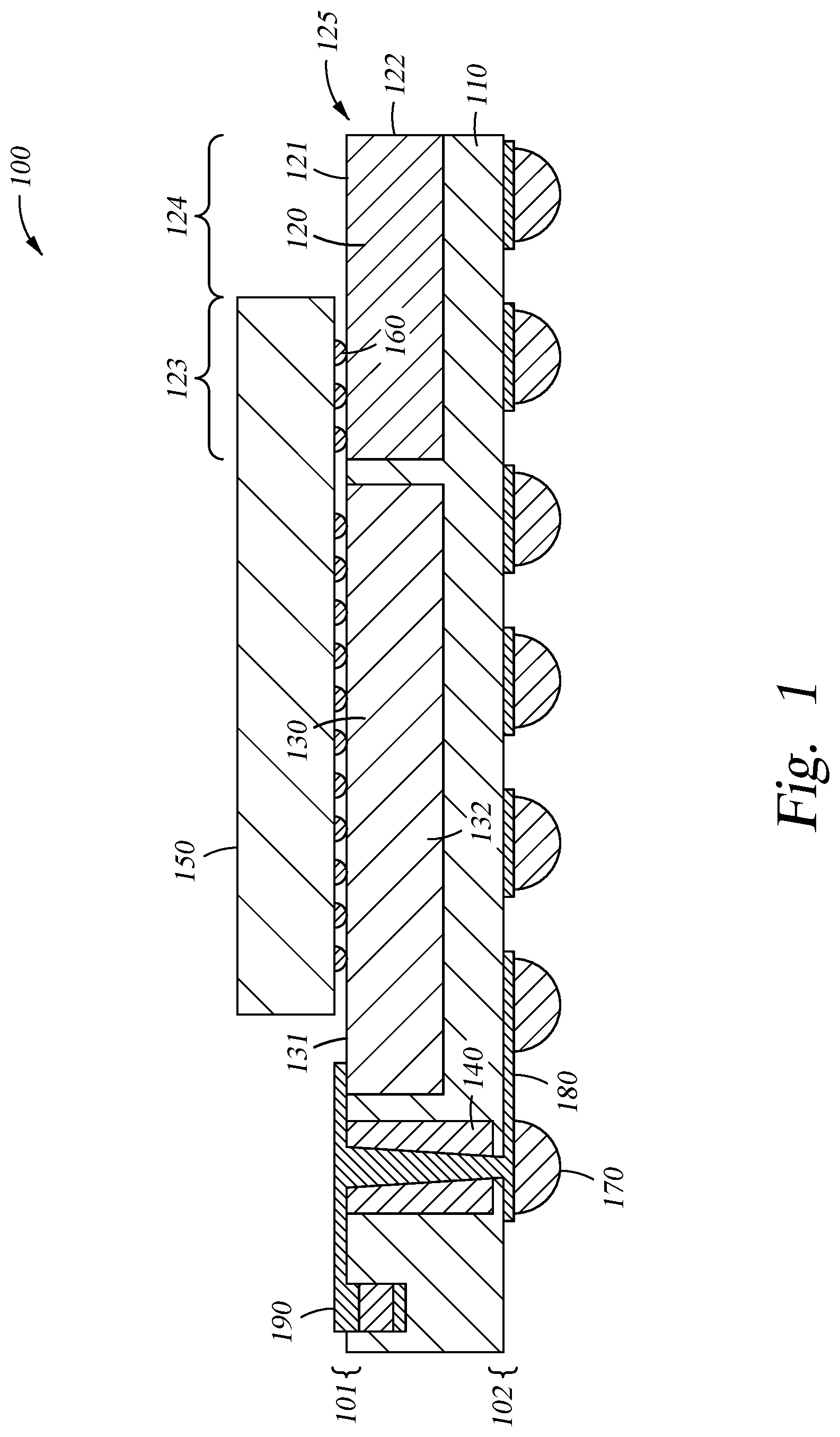 Patent US11784175 — Integrated circuit bridge for photonics and electrical chip integration — Figure 1