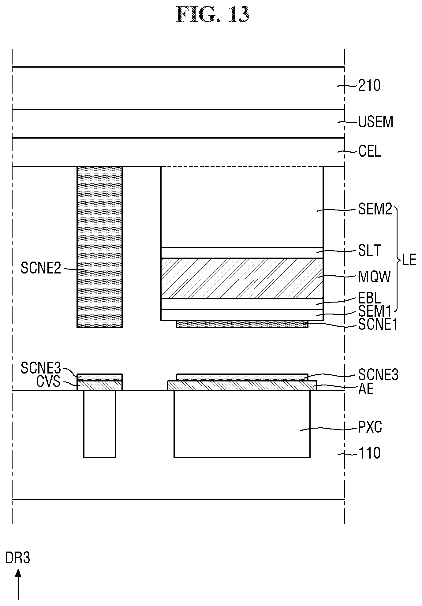 Patent US11784177 Figure 13 – Display device and method for fabricating the same