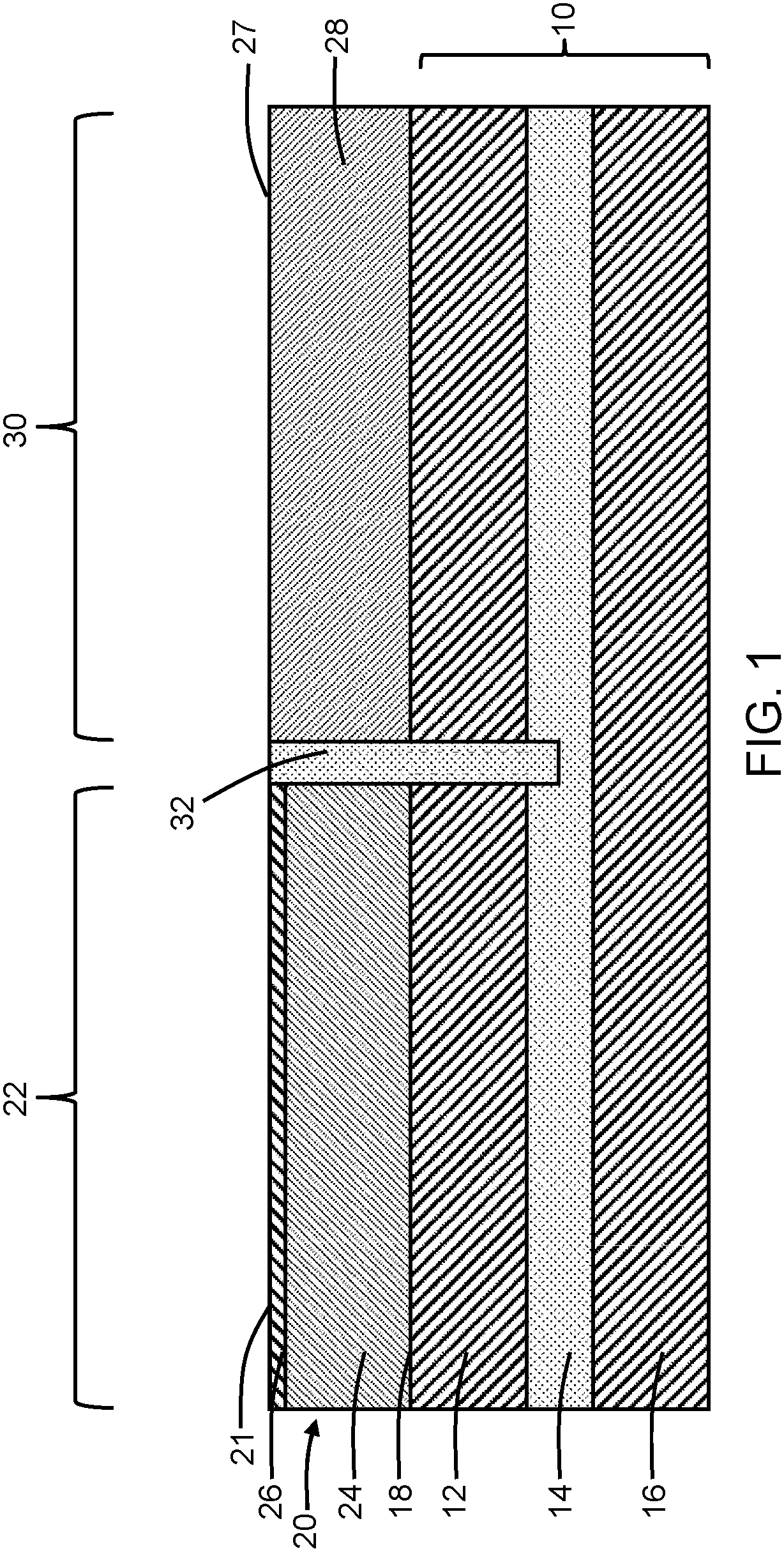 Patent US11784189 — Monolithic integration of diverse device types with shared electrical isolation — Figure 1