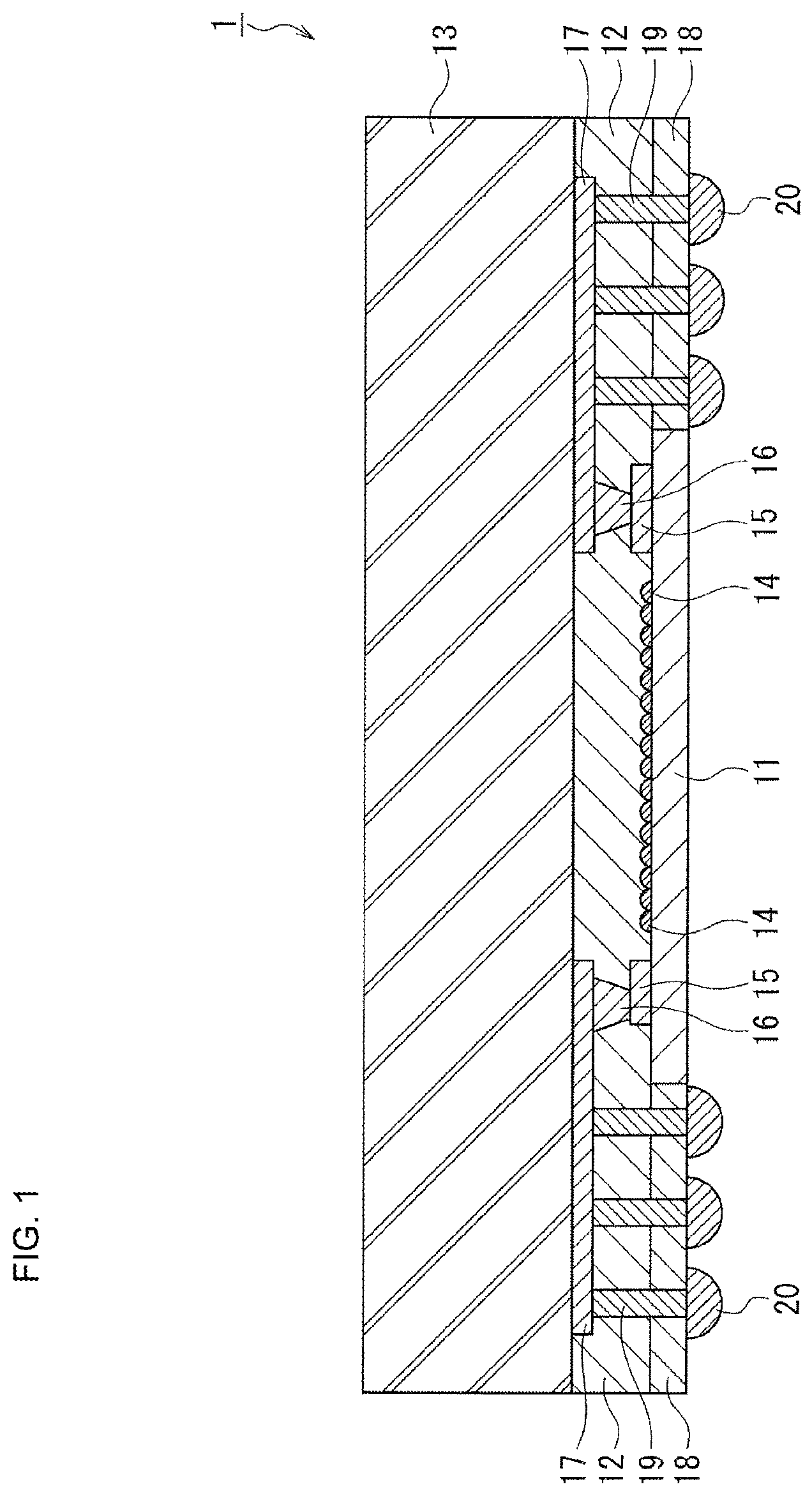 Patent US11784197 — Solid-state imaging unit, method of producing the same, and electronic apparatus — Figure 1
