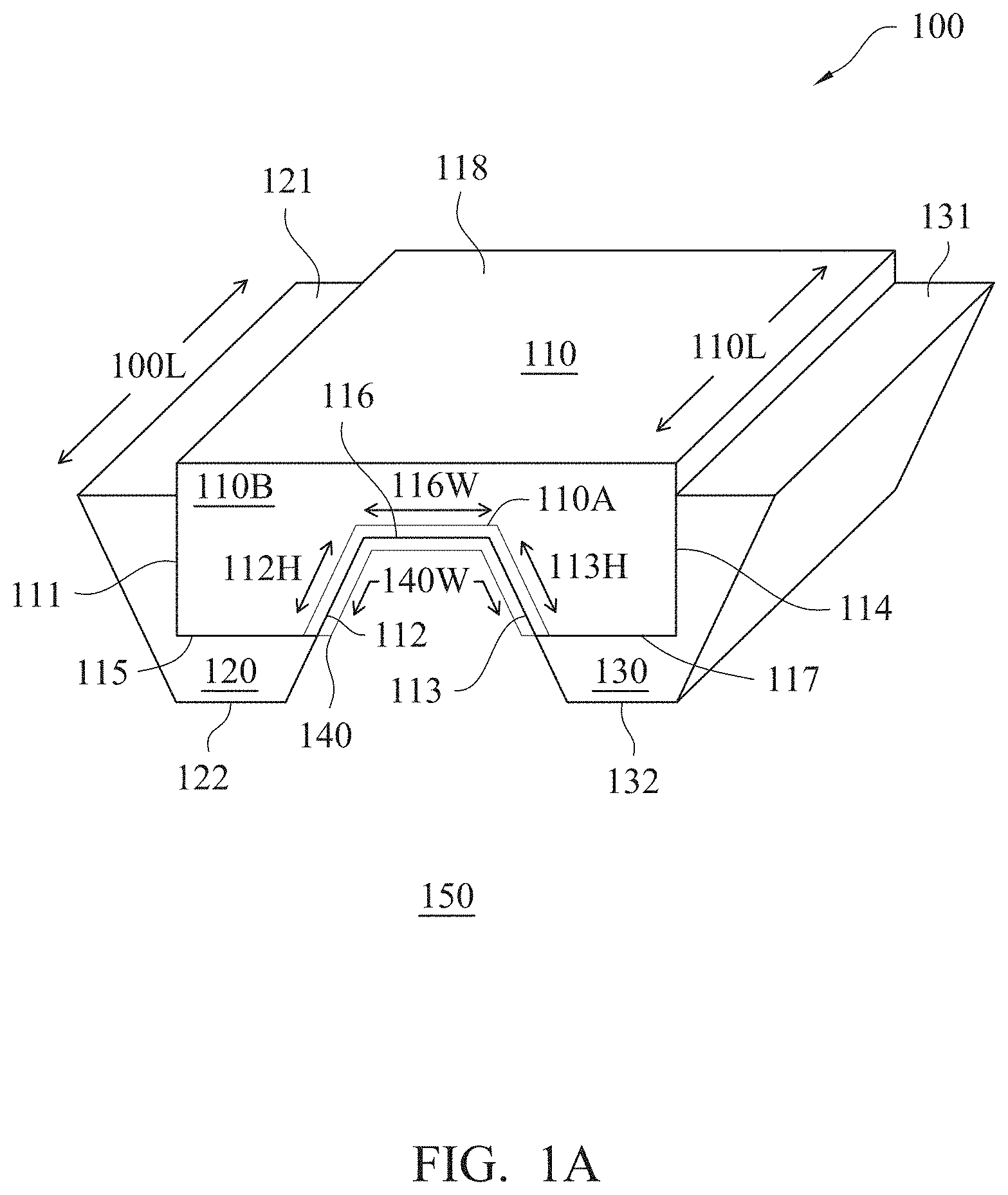 Patent US11784198 — Wide channel semiconductor device — Figure 1