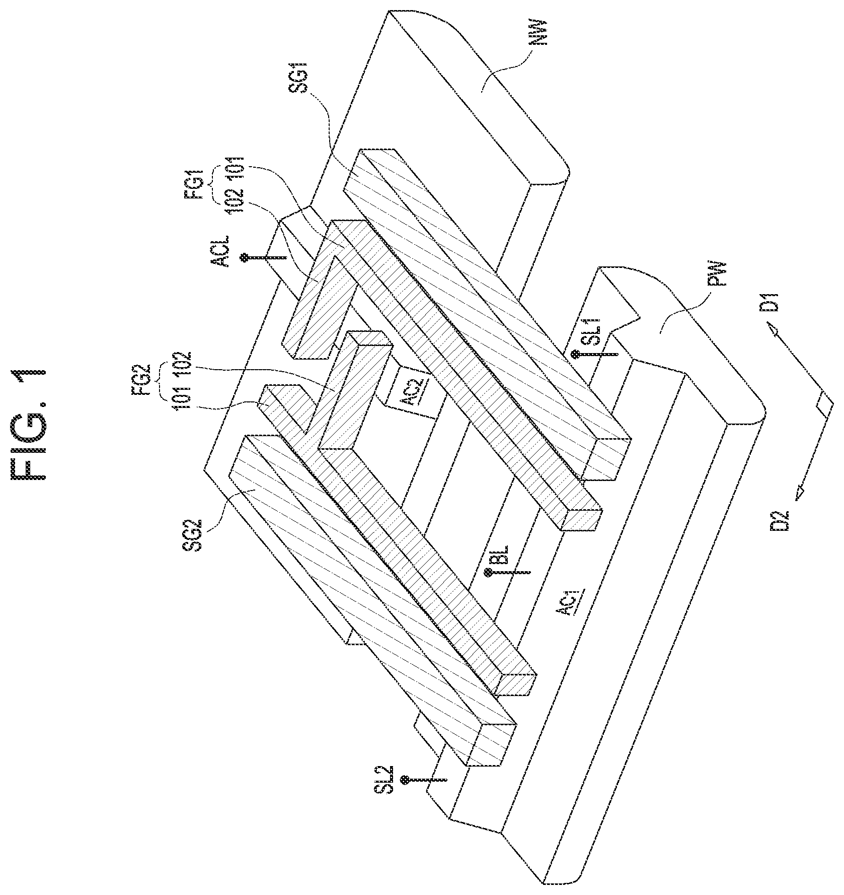 Patent US11784230 — Non-volatile memory device — Figure 1