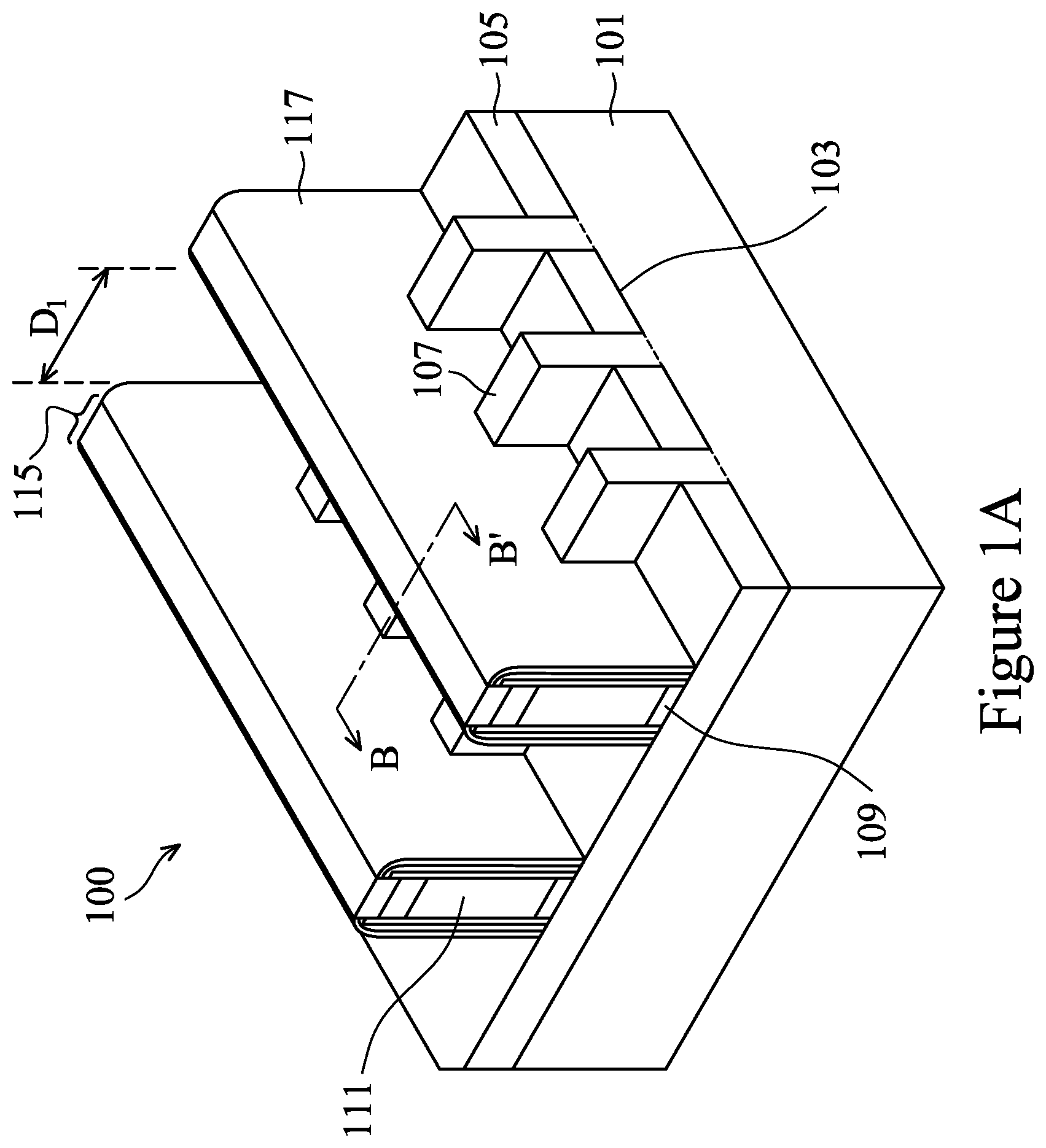 Patent US11784242 — Semiconductor device and method — Figure 1