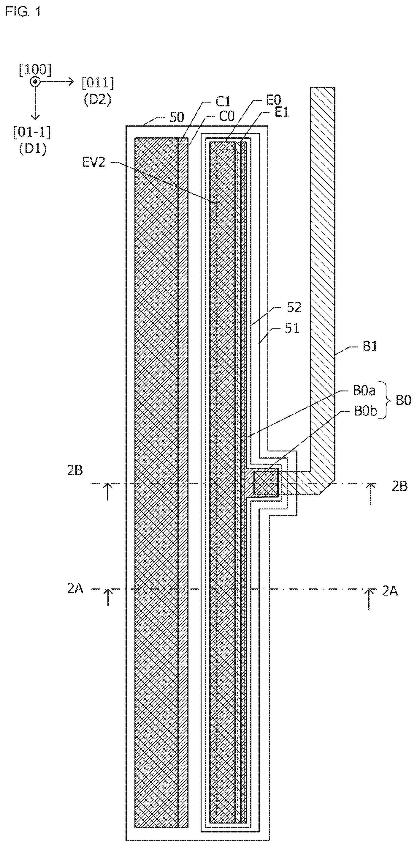 Patent US11784245 — Semiconductor device — Figure 1
