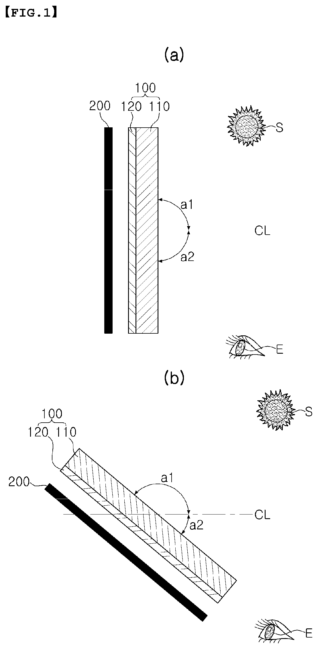 Patent US11784271 — Pattern-glass and solar light power generating module comprising same — Figure 1