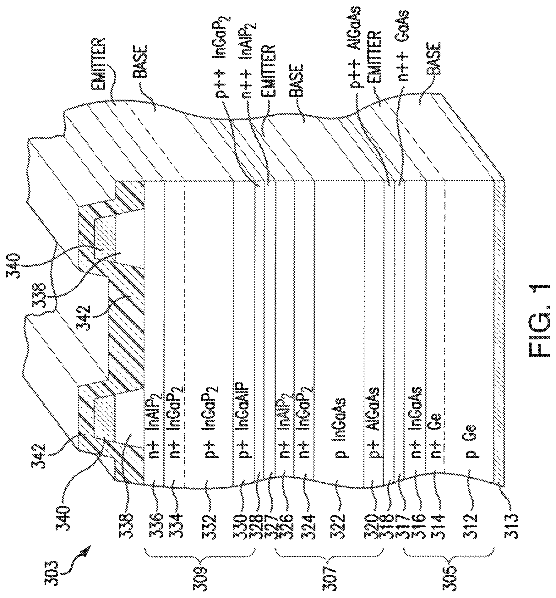 Patent US11784272 — Multijunction solar cell — Figure 1