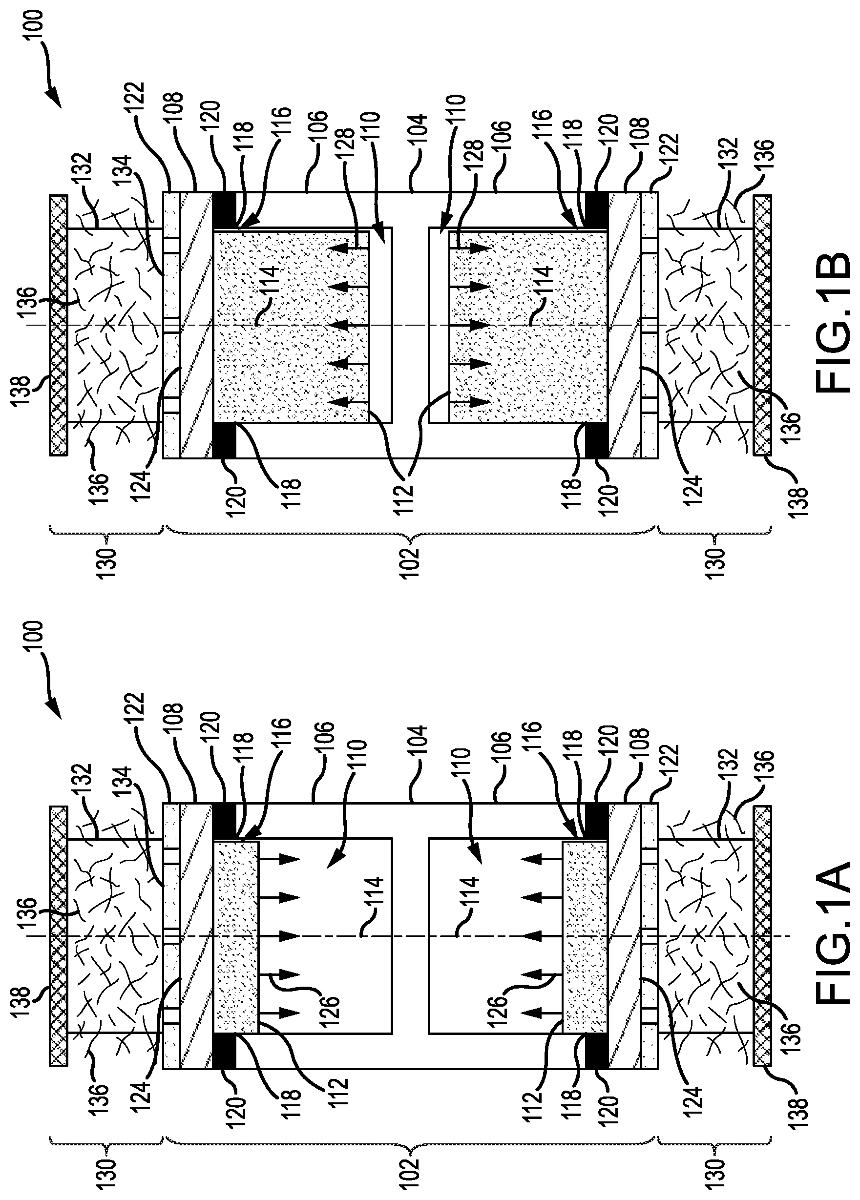 Patent US11784302 — Lithium-metal batteries having improved dimensional stability and methods of manufacture — Figure 1