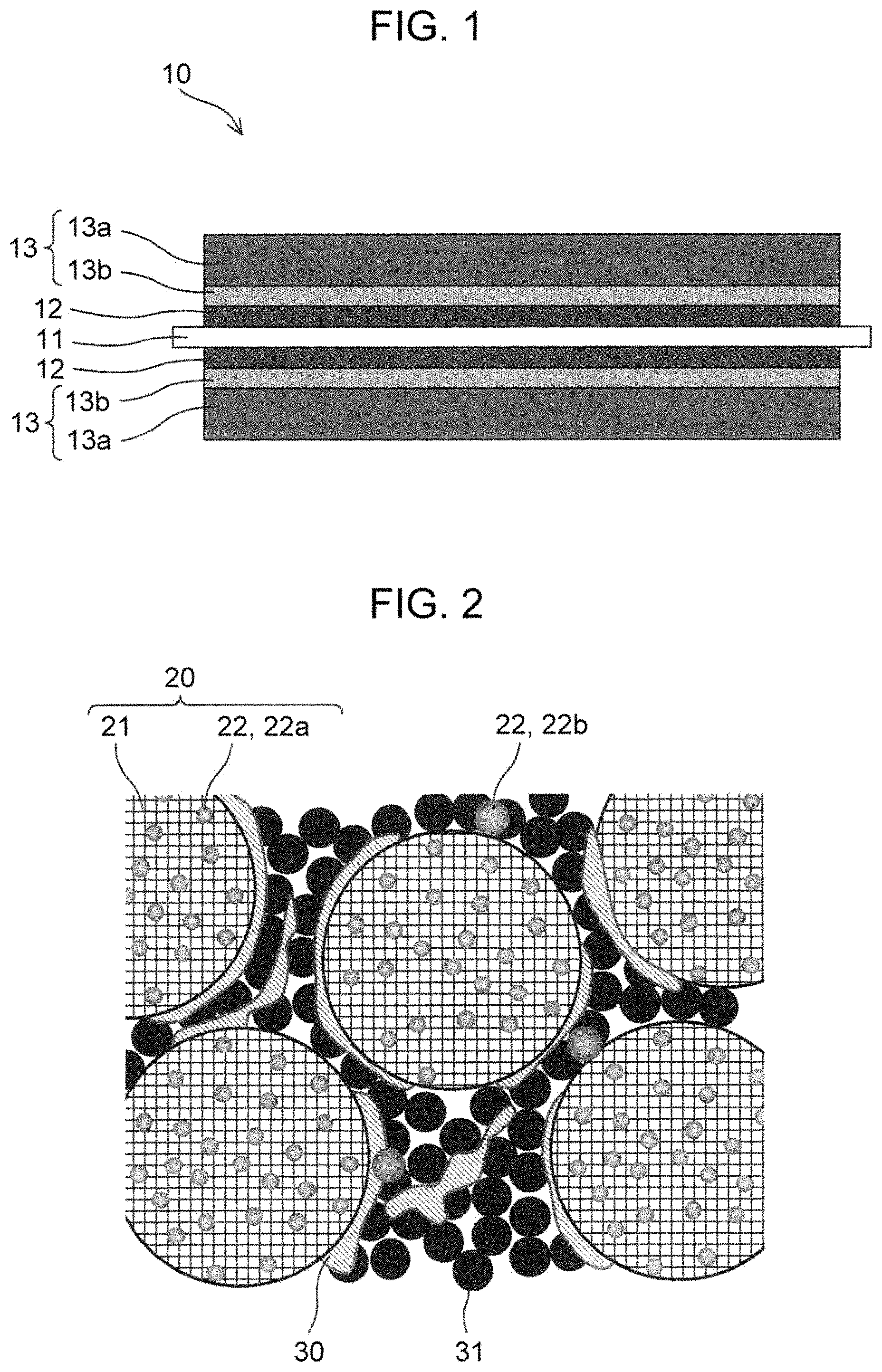 Patent US11784320 Figure 1 – Catalyst, catalyst layer, membrane-electrode assembly, electrochemical device, and method for producing catalyst