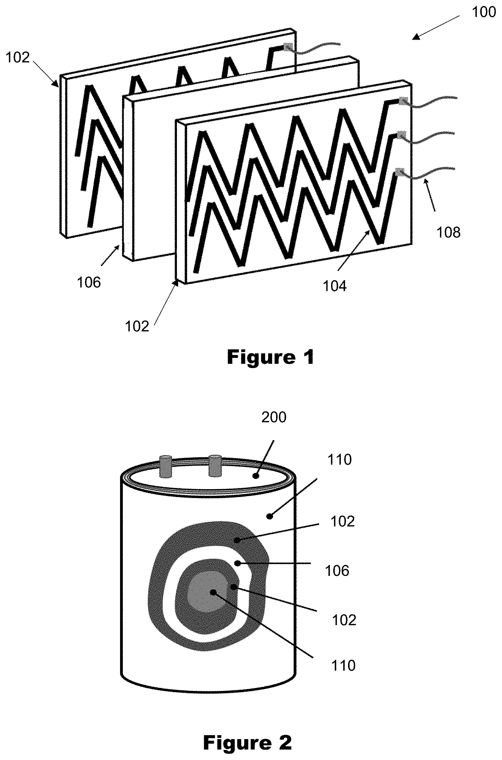 Patent US11784323 — Exothermic-based composite structures — Figure 1