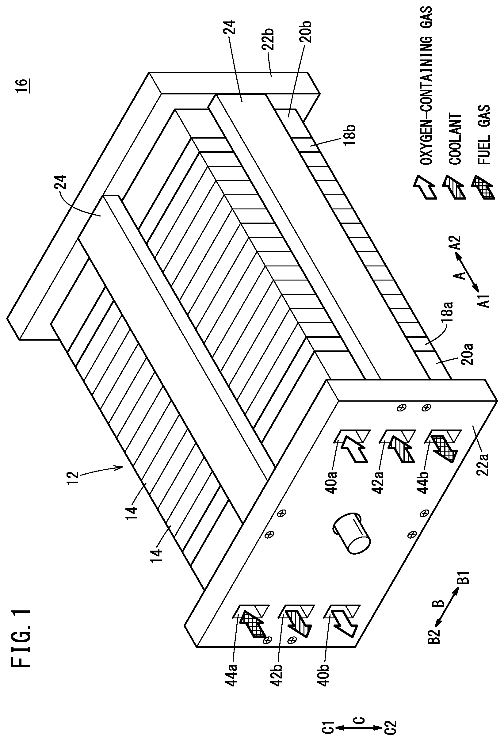 Patent US11784324 — Separator for fuel cell and fuel cell stack — Figure 1