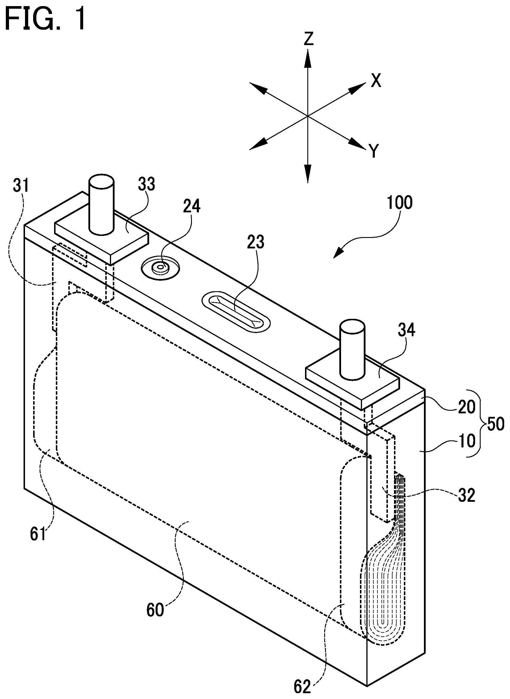 Patent US11784361 — Battery manufacturing apparatus and battery manufacturing method — Figure 1